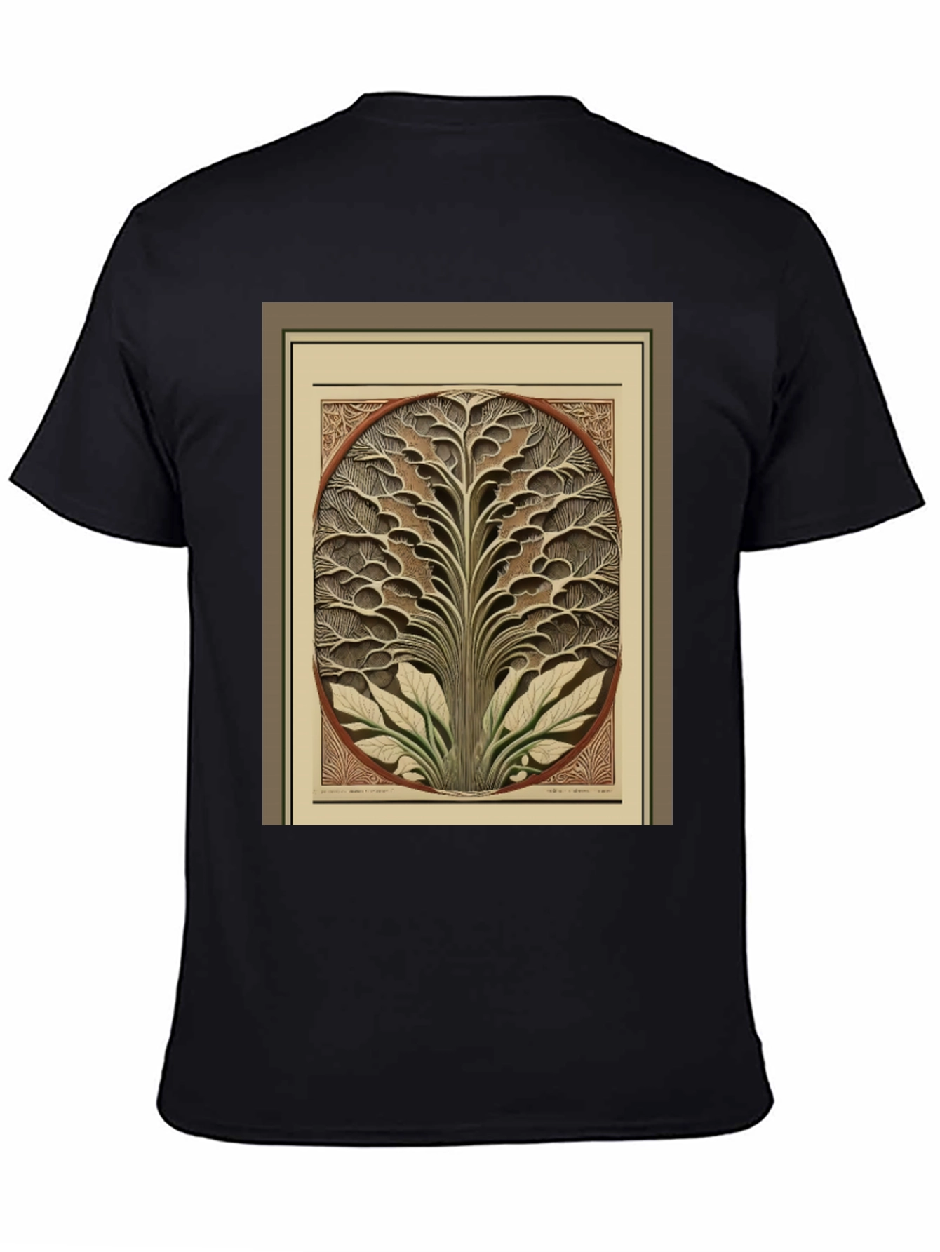 Black Arboreal Art Tee: Unique Tree Graphic T-Shirt view 4