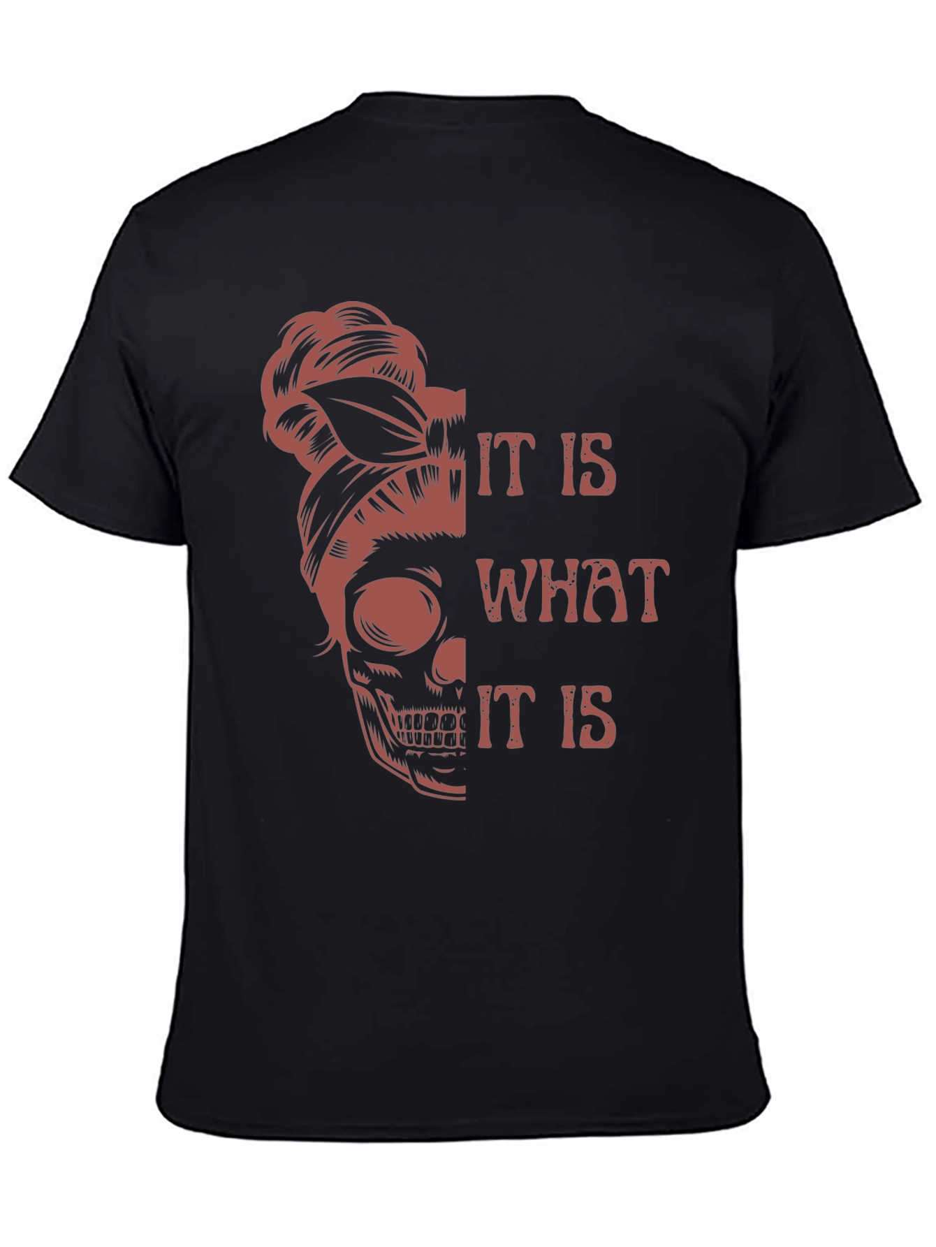 Black Skull Graphic Tee - It Is What It Is - Unisex view 4