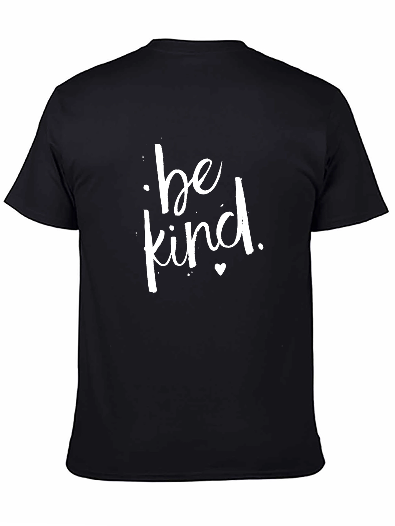 Black Be Kind Graphic Tee - Stylish Short Sleeve Crew Neck T-Shirt view 4