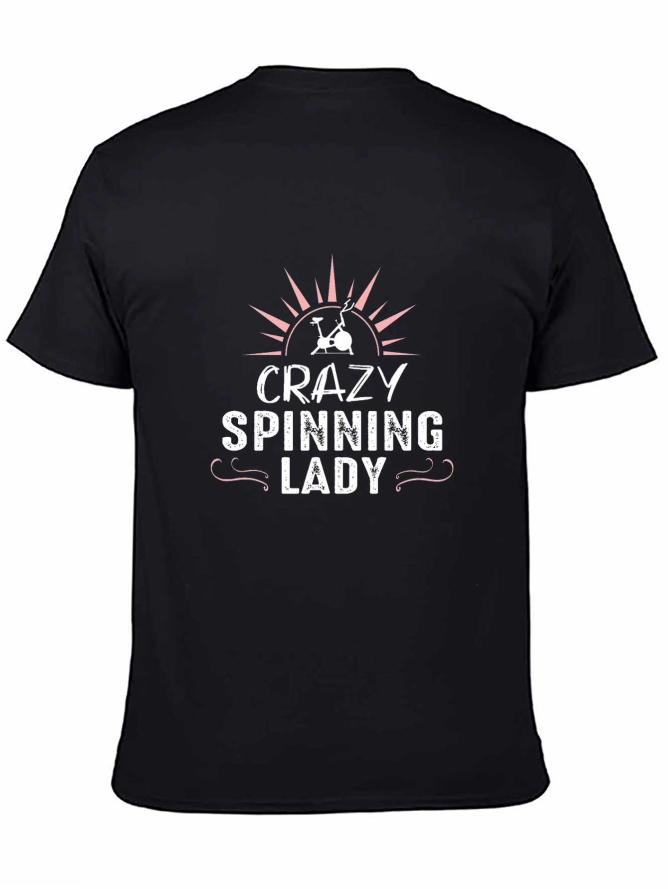 Black Crazy Spinning Lady Black T-Shirt view 4