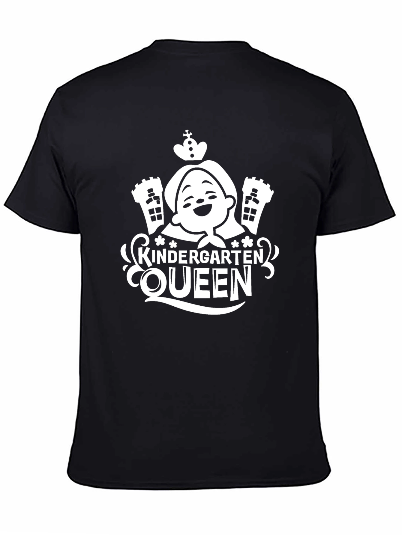 Black Kindergarten Queen Black Graphic Tee view 4