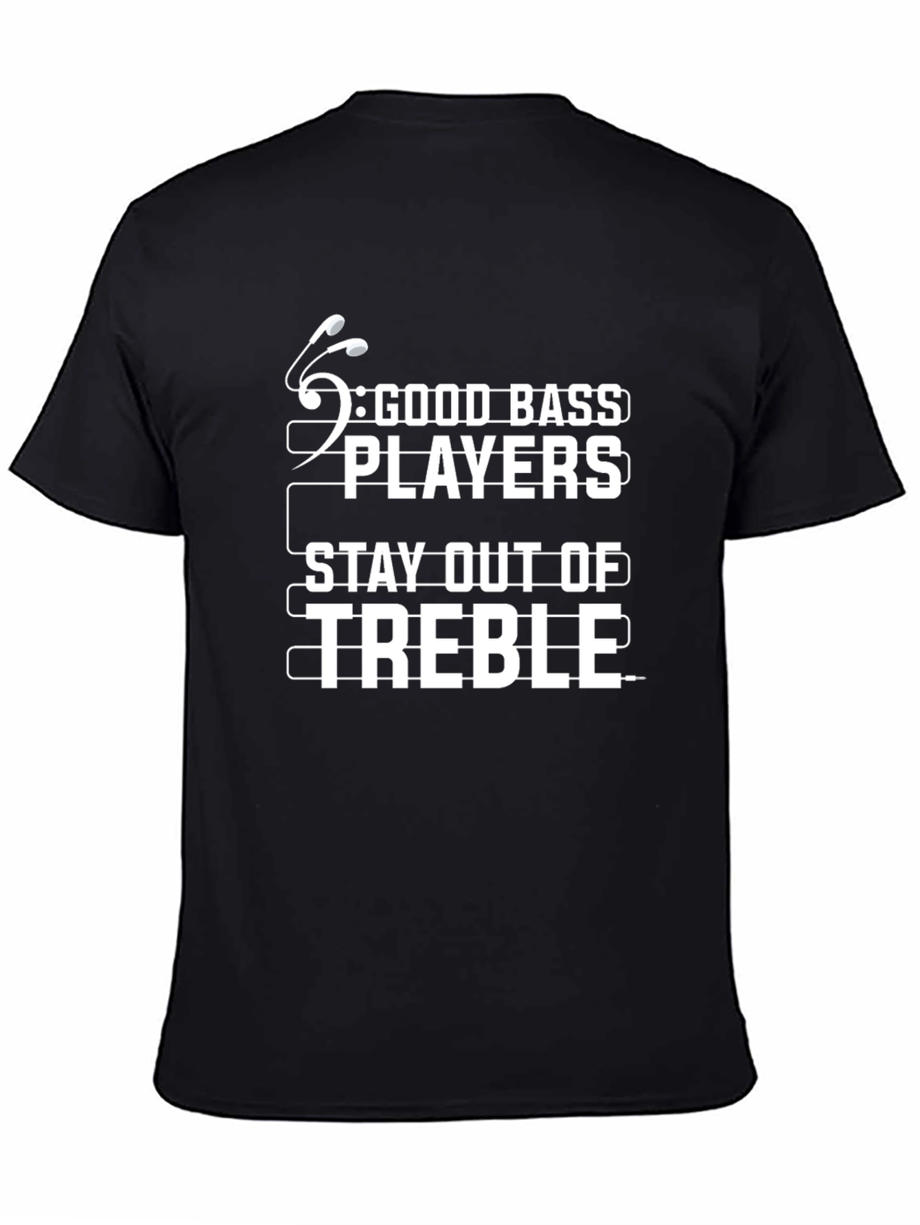 Black Good Bass Players Black Graphic Tee view 4
