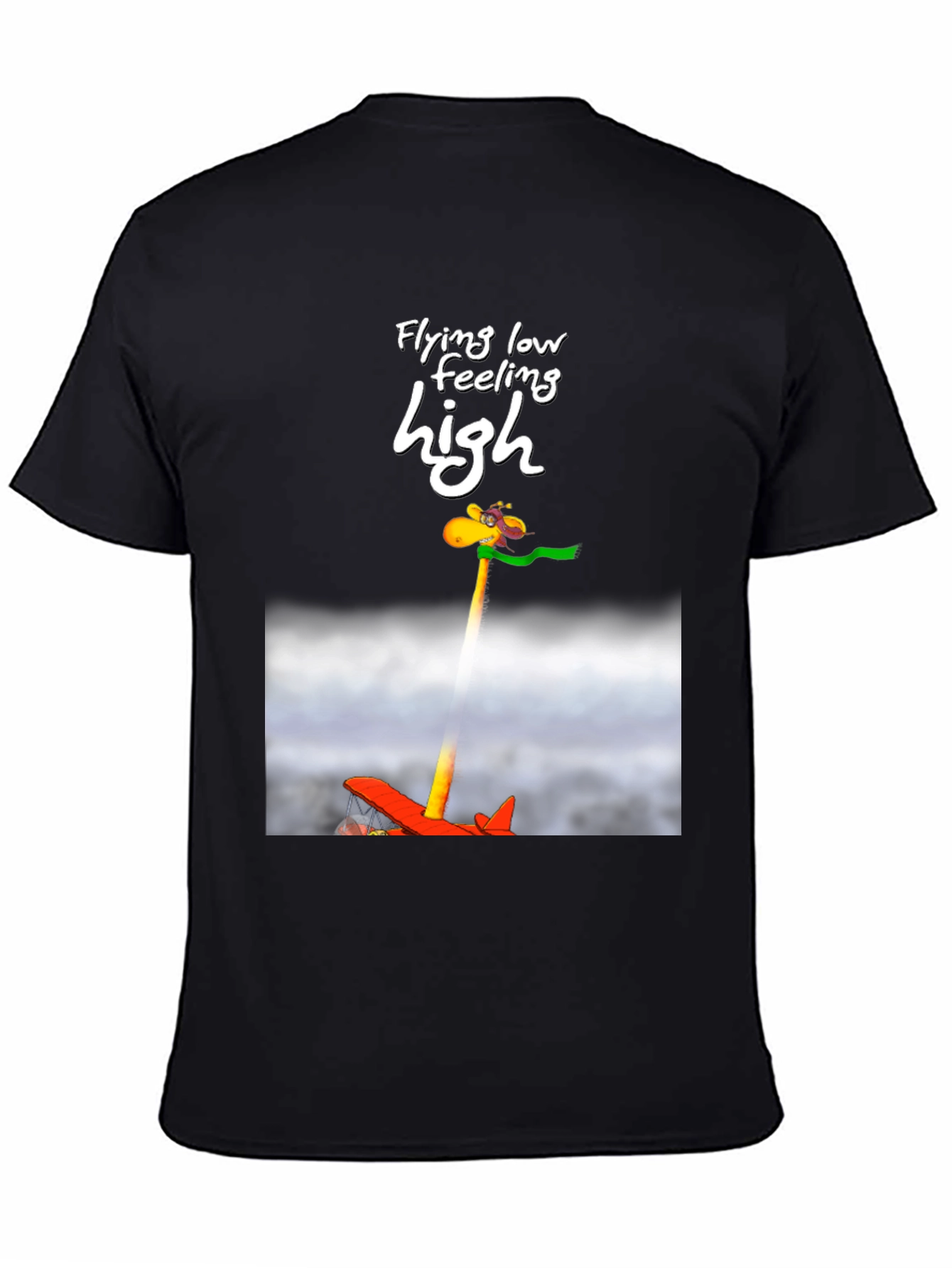 Black Flying High Giraffe T-Shirt view 4