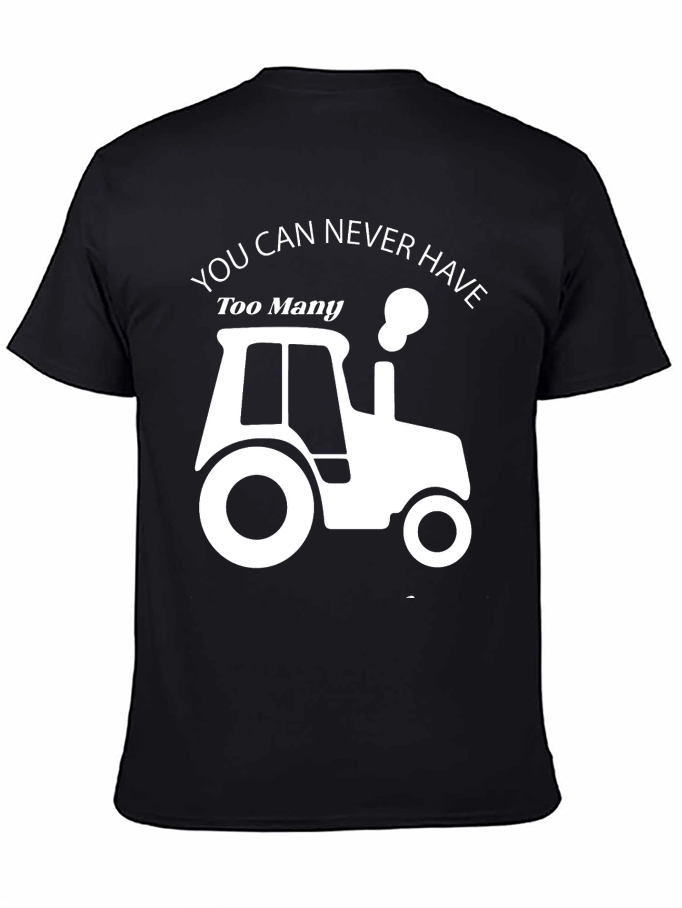 Too Many Tractors Black Graphic Tee - 4