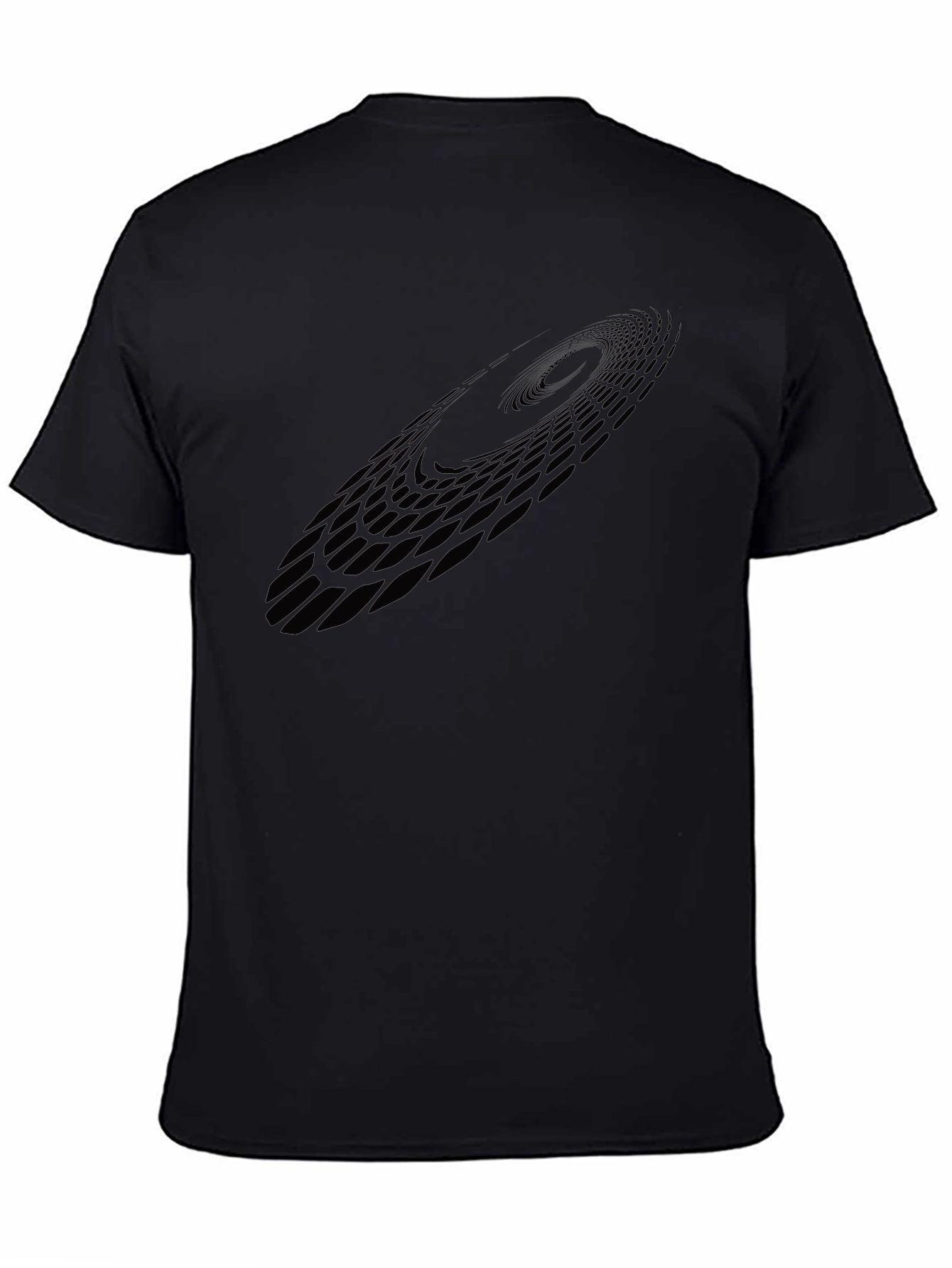 Black Abstract Black Hole Graphic T-Shirt view 4