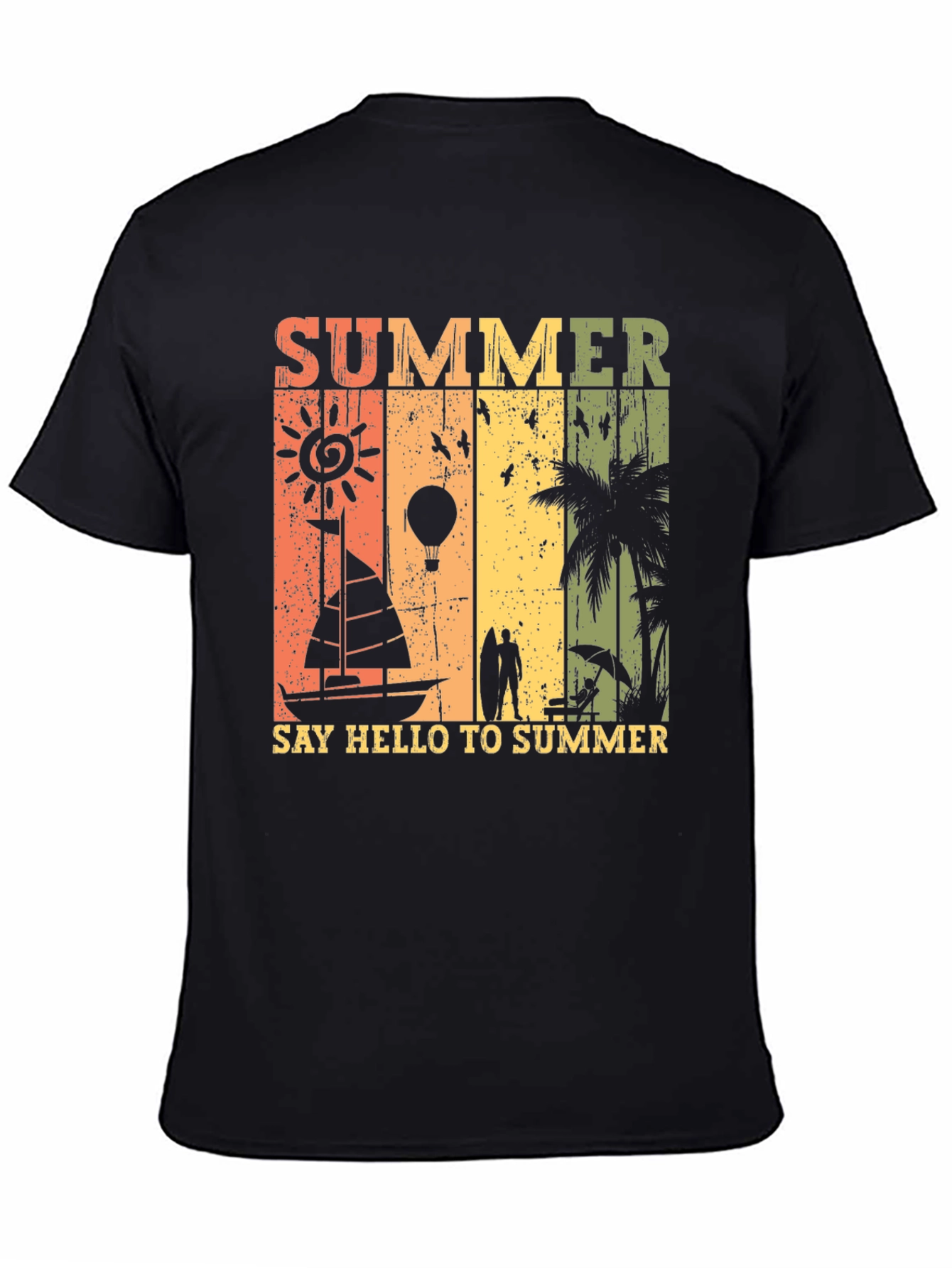 Black Summer Vacation T-Shirt: Beach Vibes Tee view 4