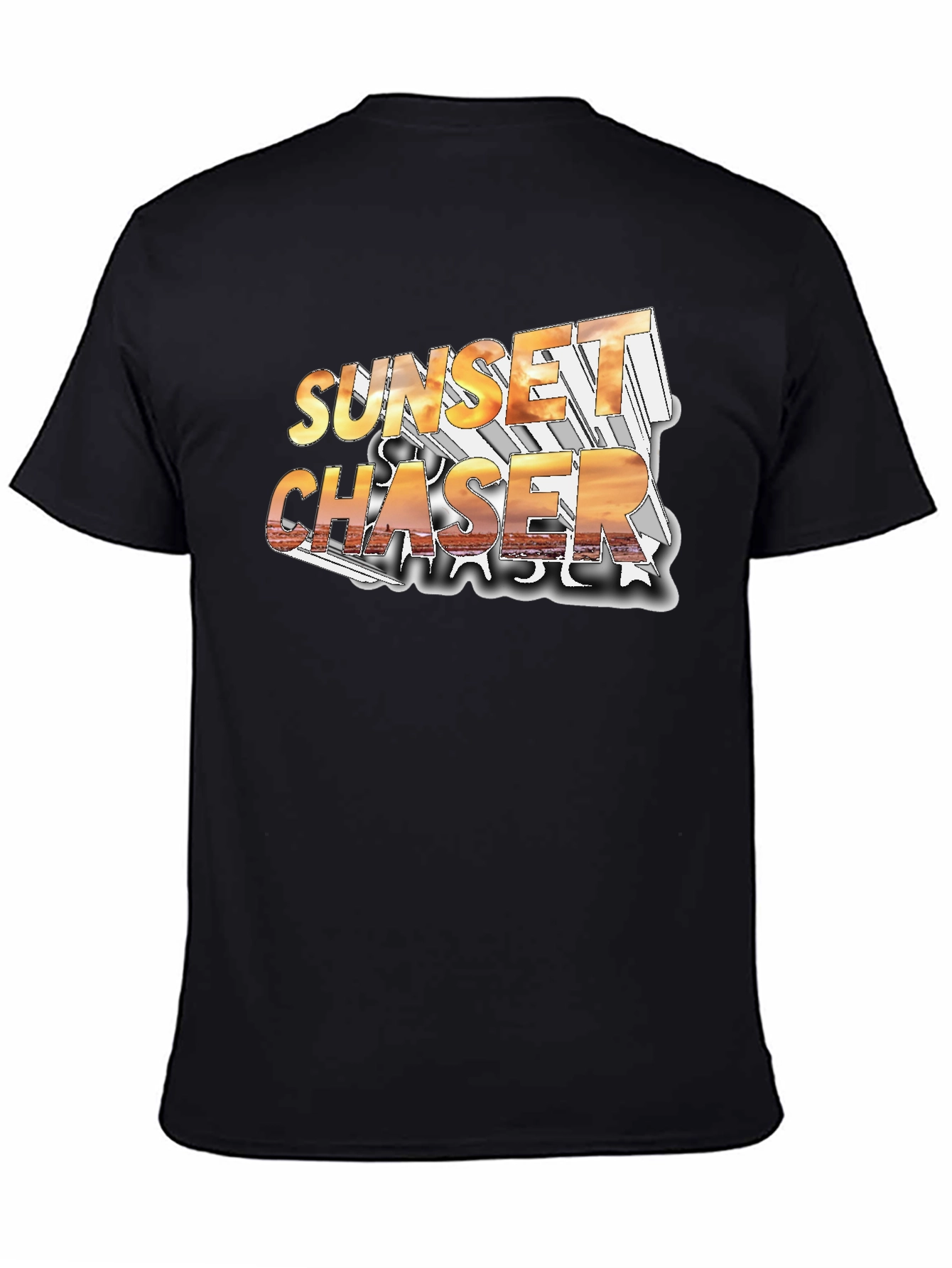 Black Sunset Chaser Black Graphic Tee view 4