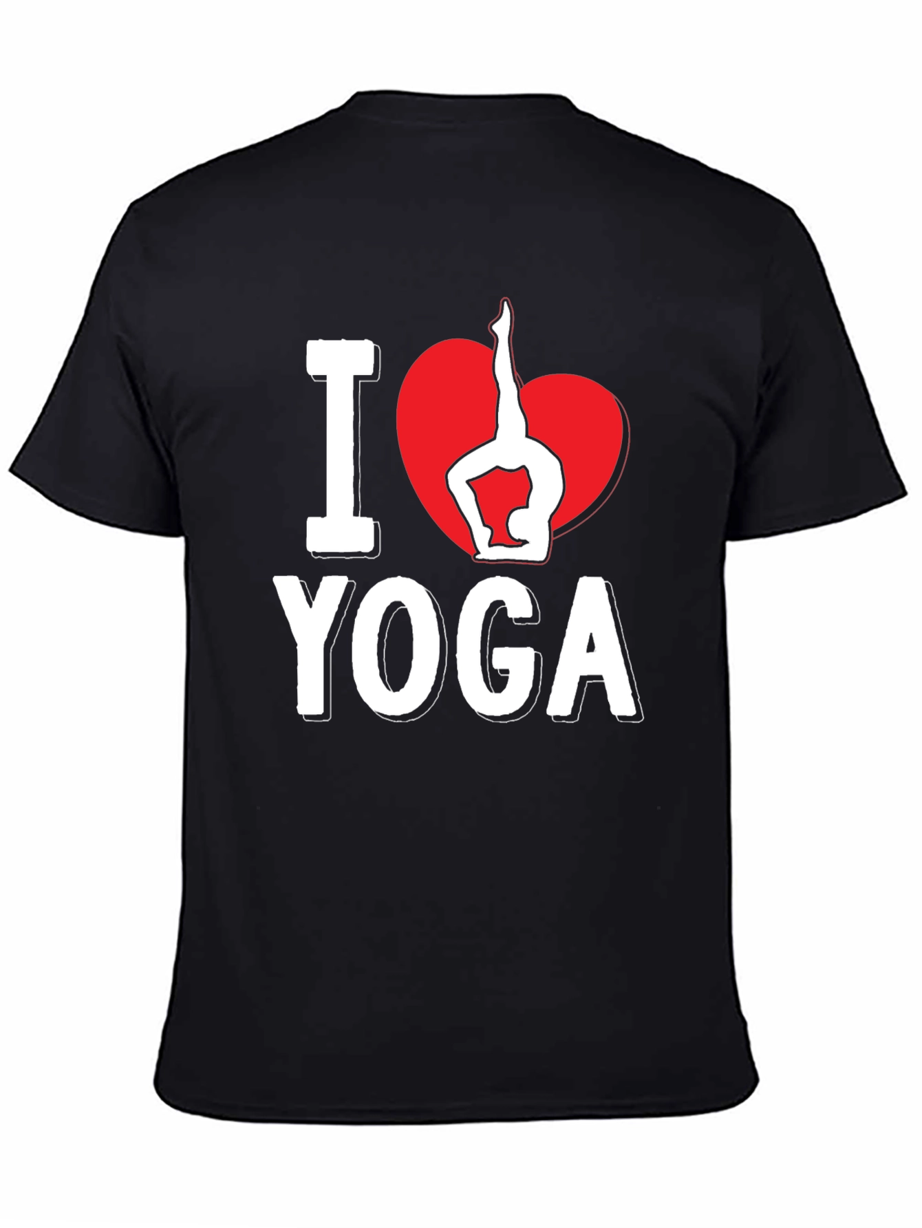 Black I Heart Yoga Black Graphic Tee view 4