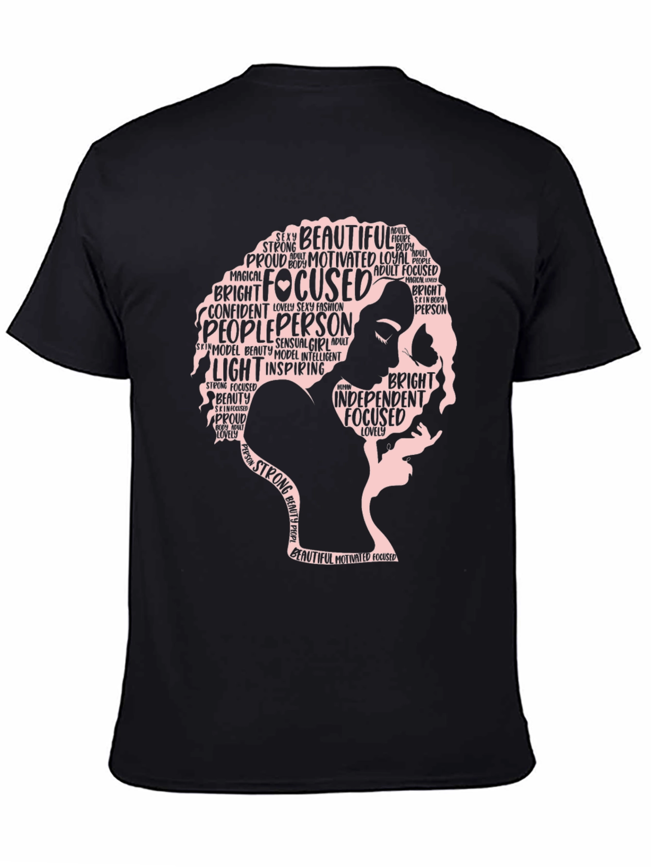 Black Empowered Woman Graphic T-Shirt view 4