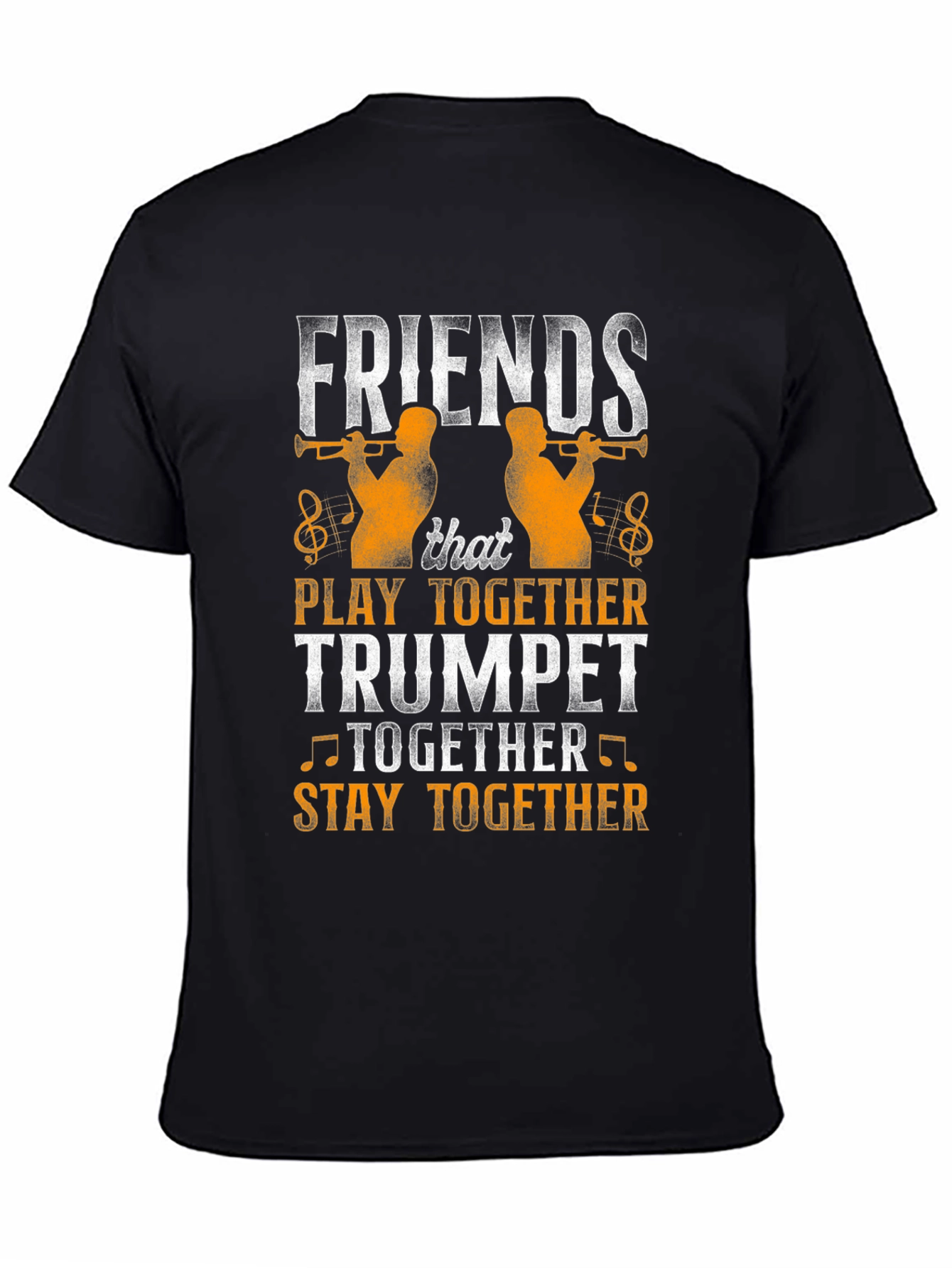 Black Friends Trumpet Player Graphic Tee view 4
