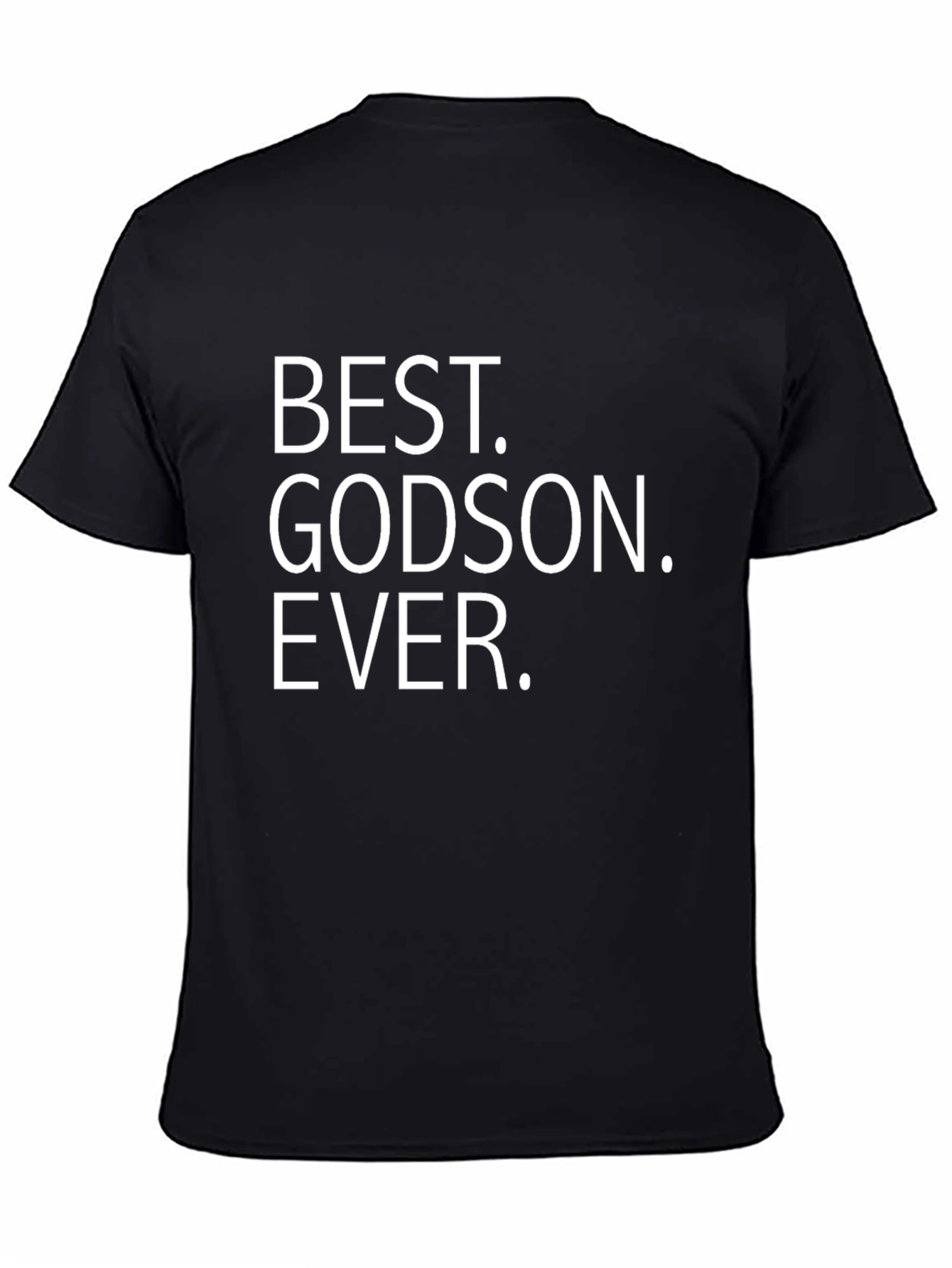 Black Best Godson Ever Black Graphic T-Shirt view 4