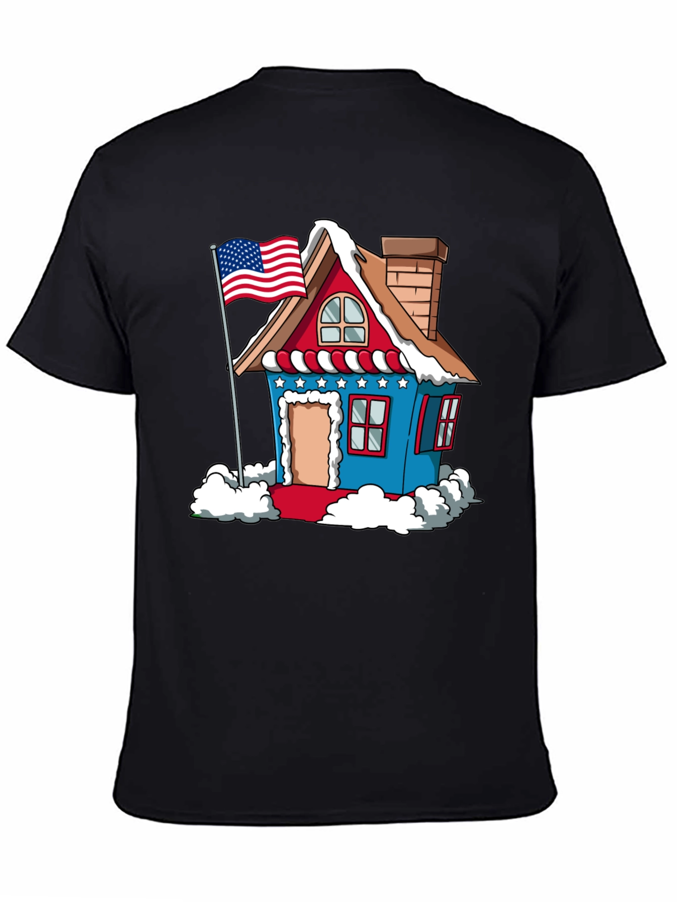 Black Patriotic House T-Shirt view 4