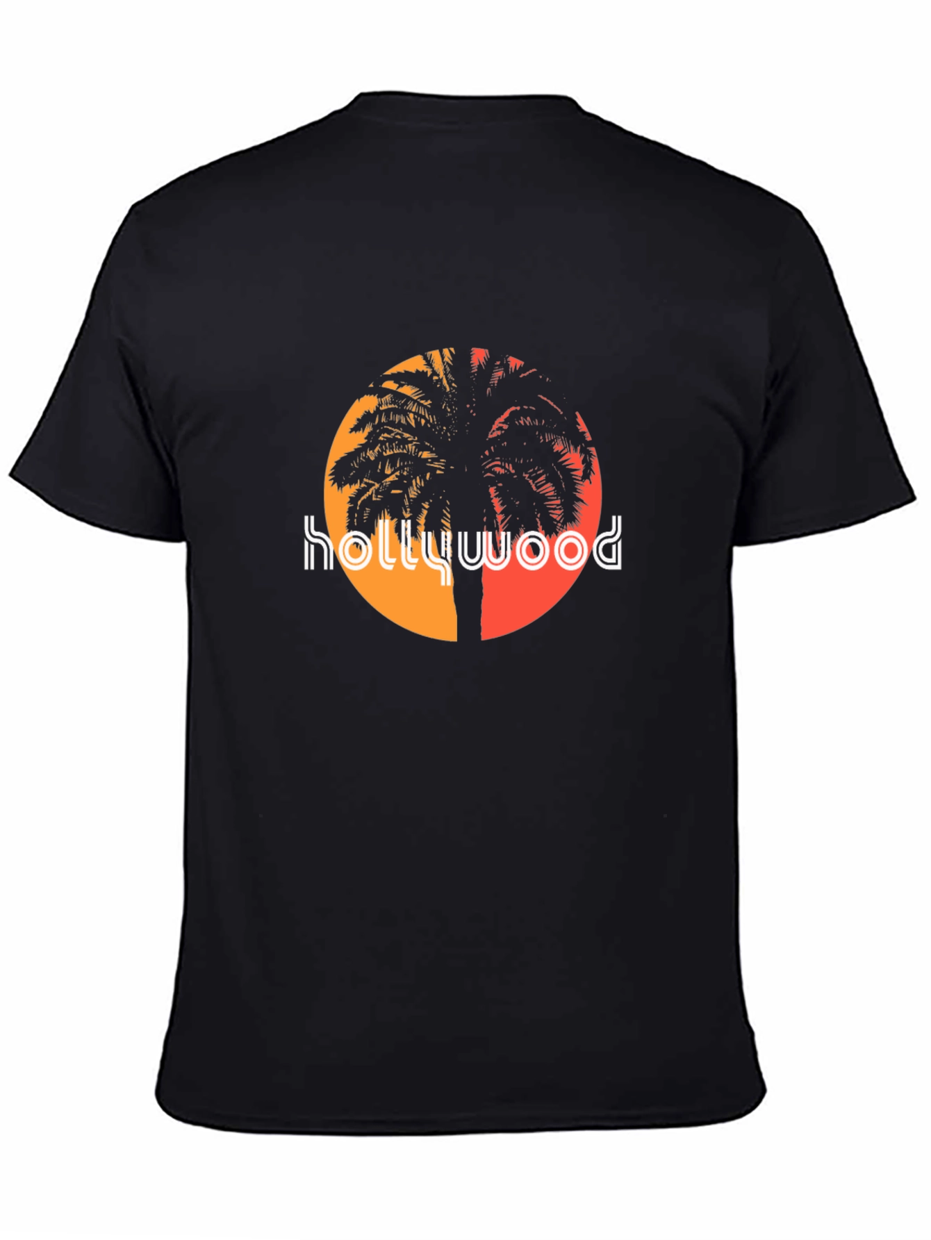 Black Hollywood Palm Tree Graphic Tee - Black T-Shirt view 4