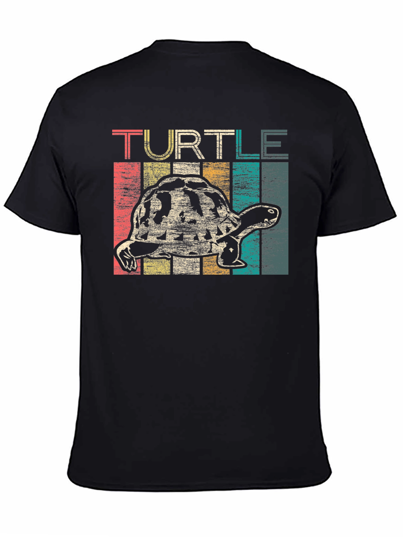Black Retro Turtle Graphic T-Shirt - Vintage Style view 4