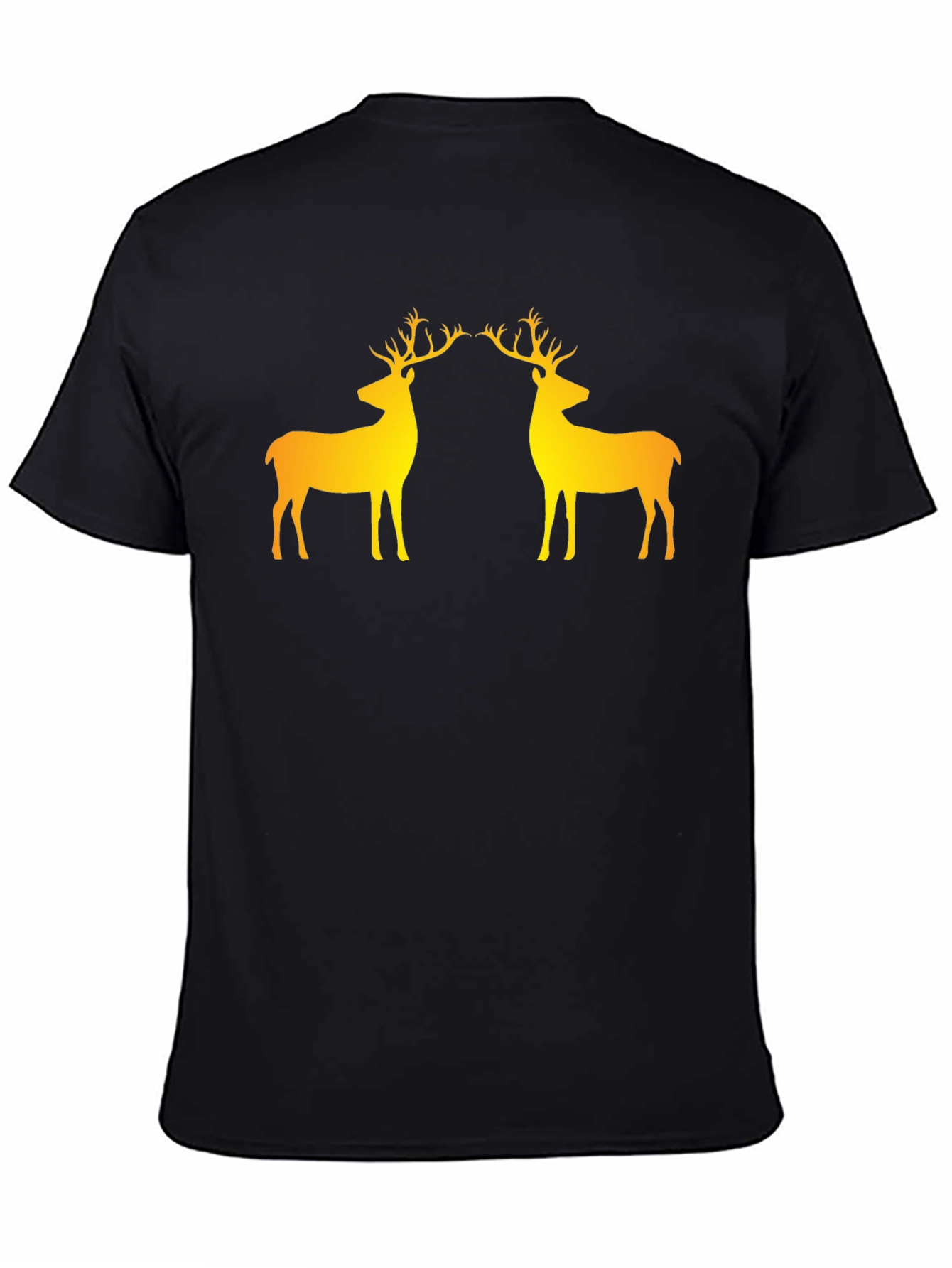 Black Golden Stag Graphic Tee - Black view 4