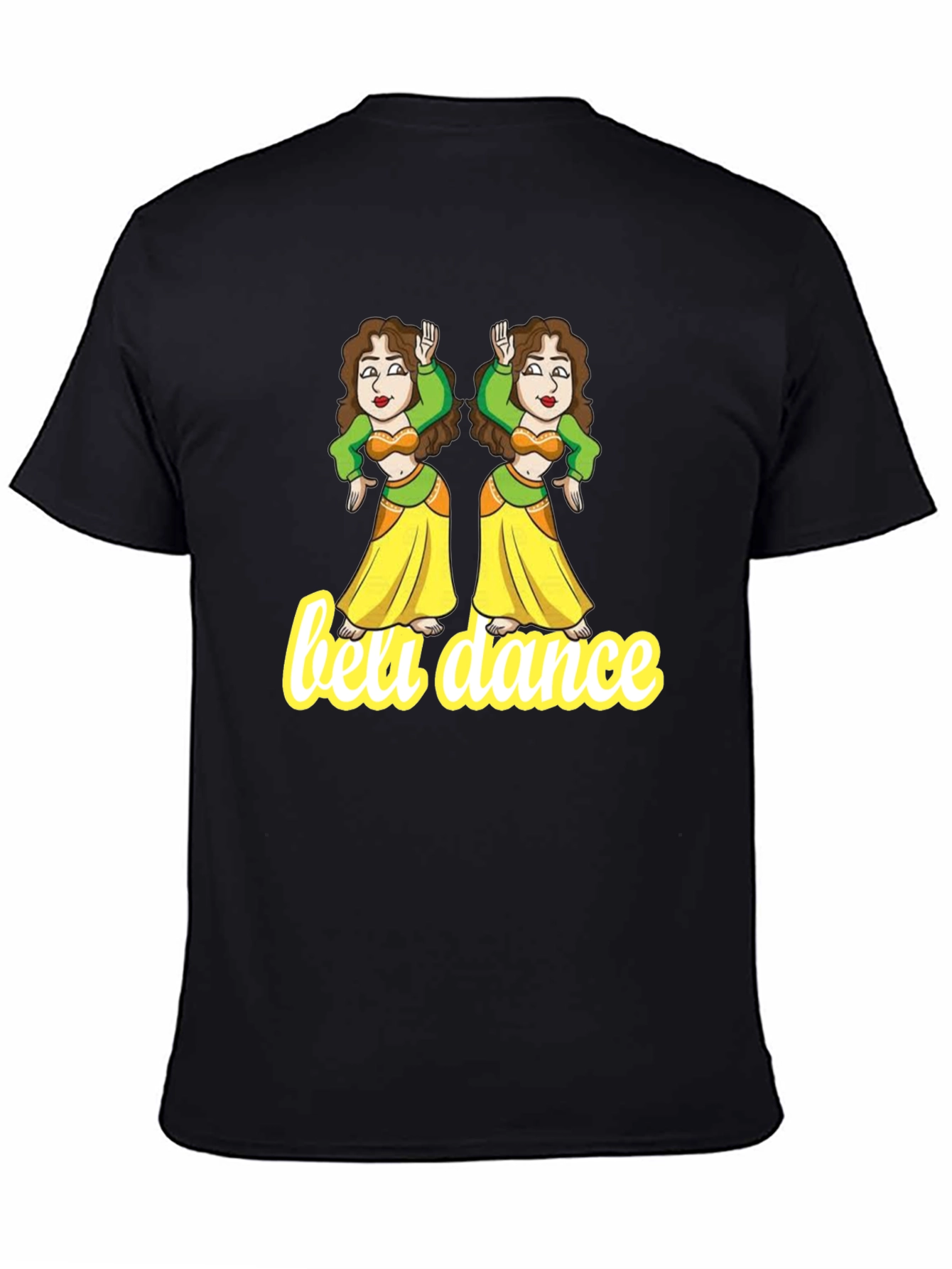 Black Belly Dance Graphic Tee - Unique Design view 4