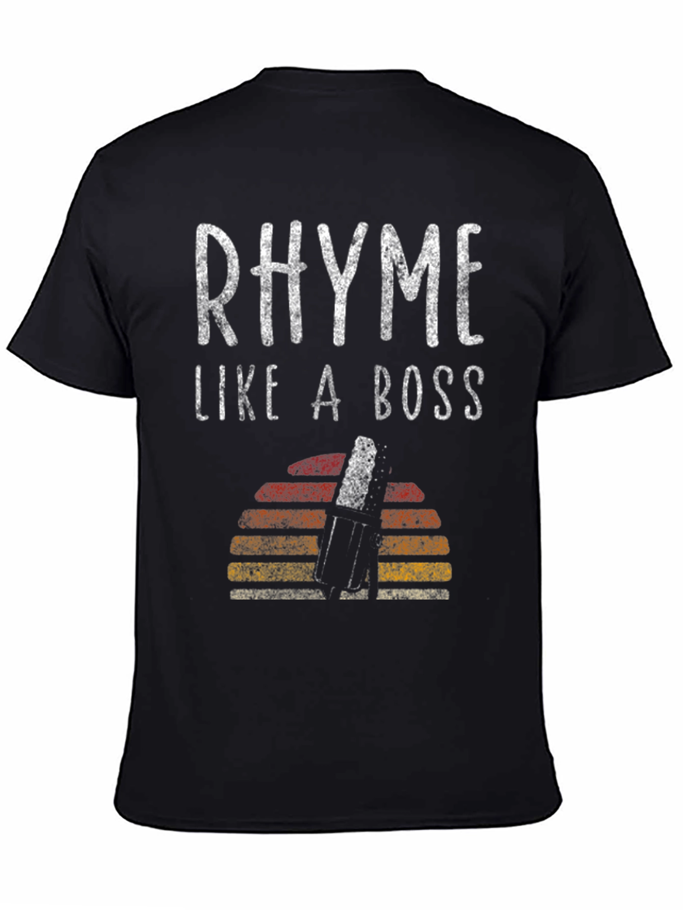 Rhyme Like A Boss Retro T-Shirt - 4