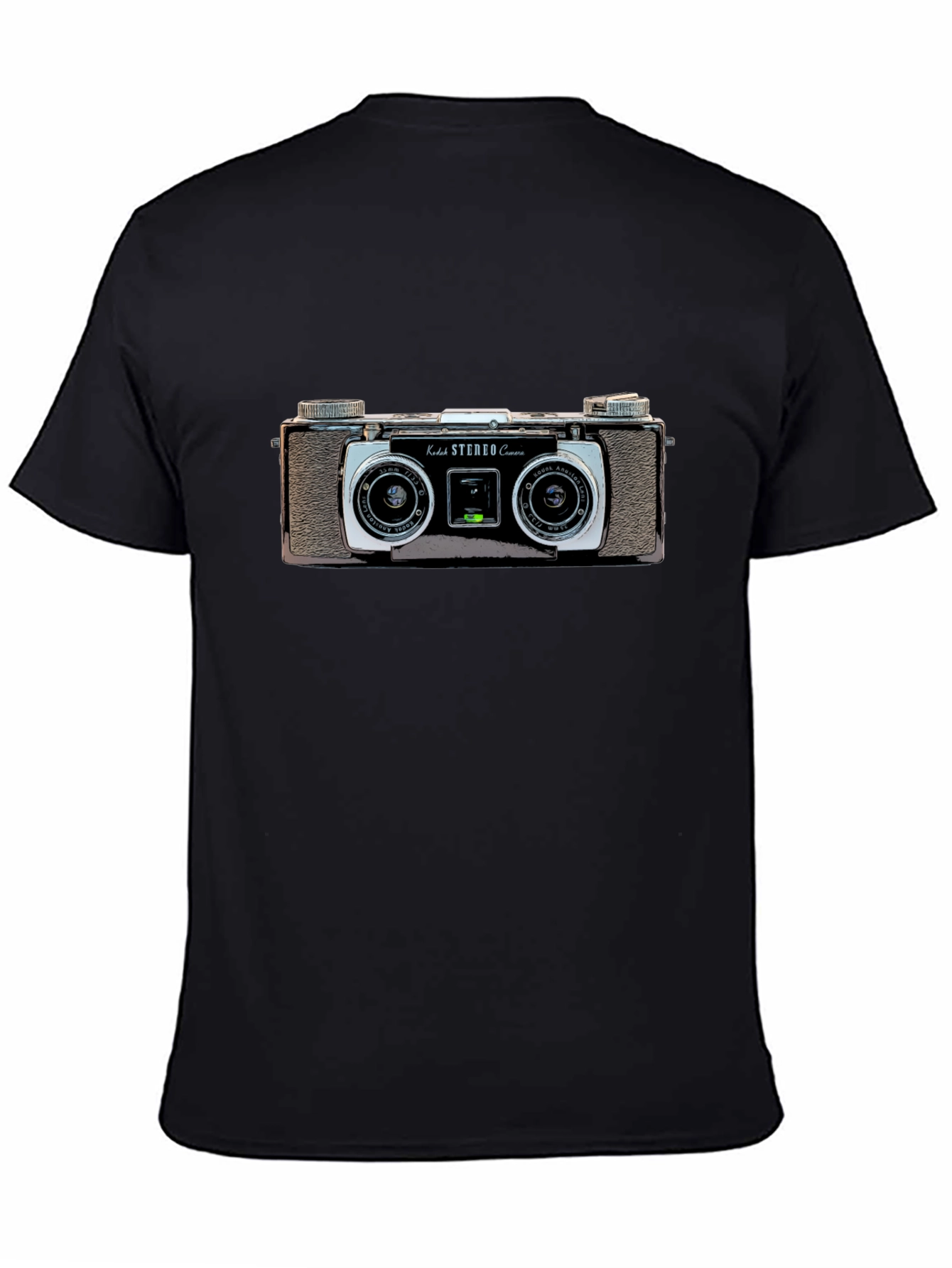 Black Vintage Camera Graphic T-Shirt - Retro Style view 4