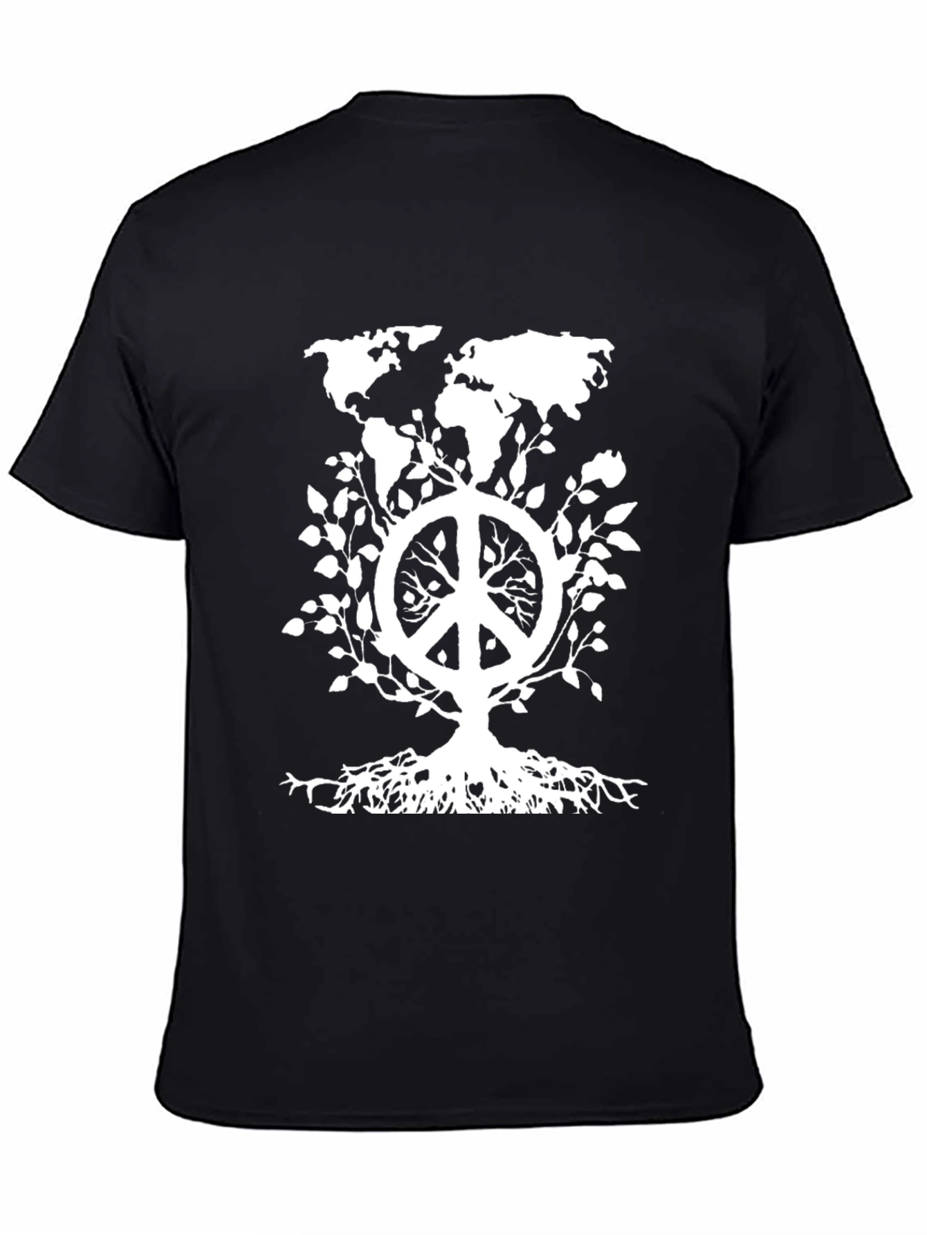 Black Peace Tree World Graphic Tee view 4