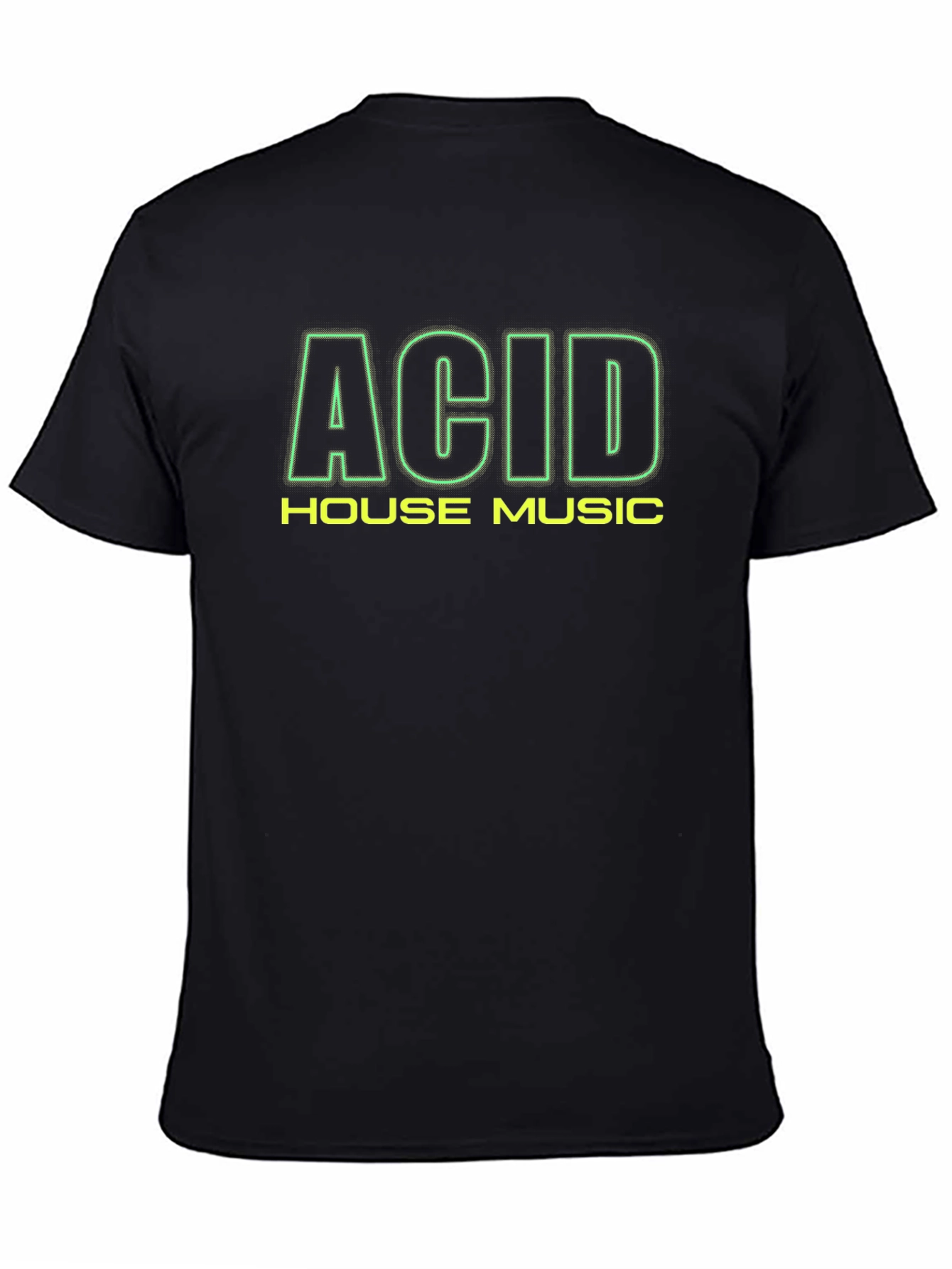 Black Acid House Music Black T-Shirt view 4