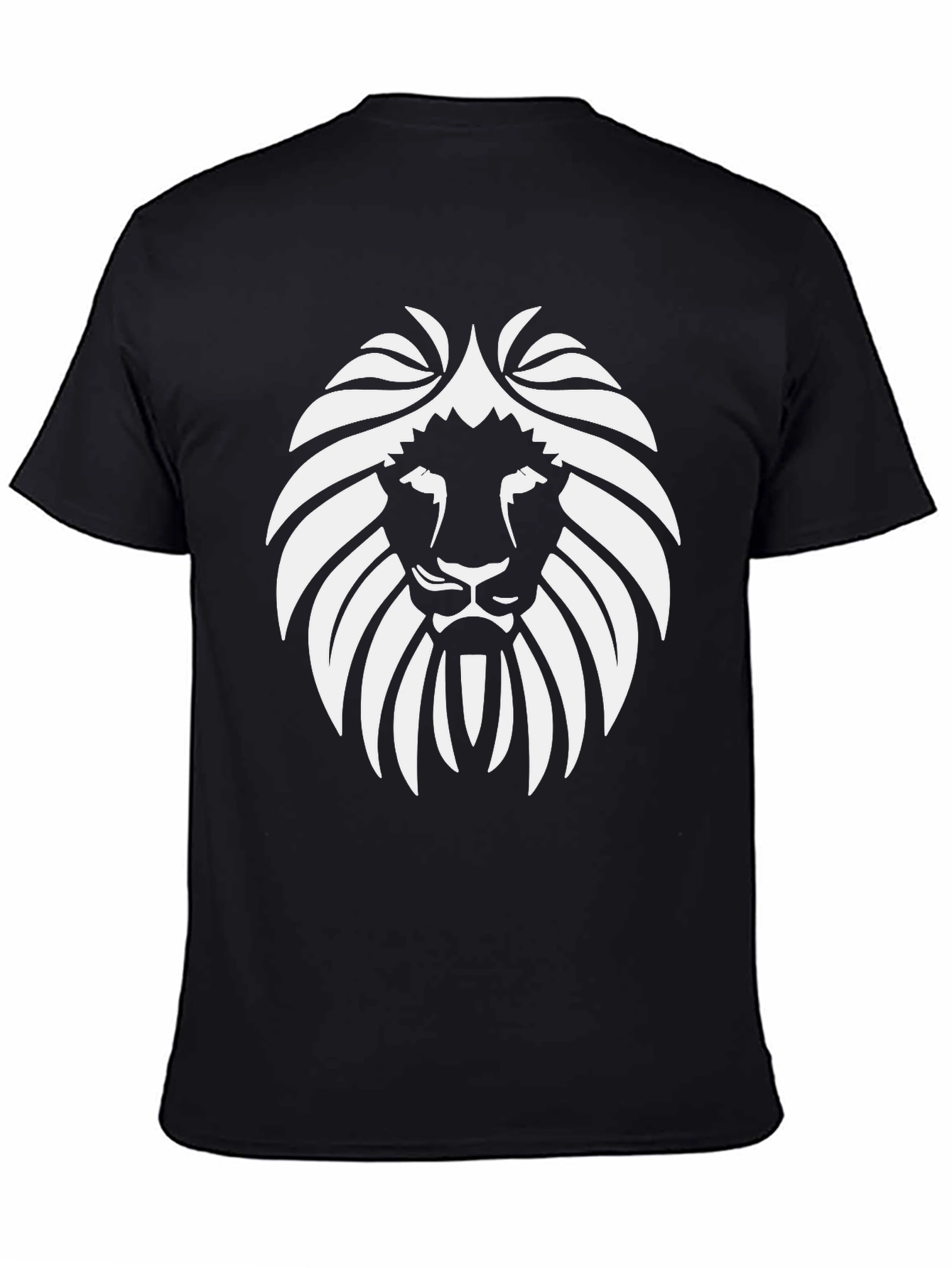 Black Bold Lion Graphic Tee - Black Cotton Comfort view 4