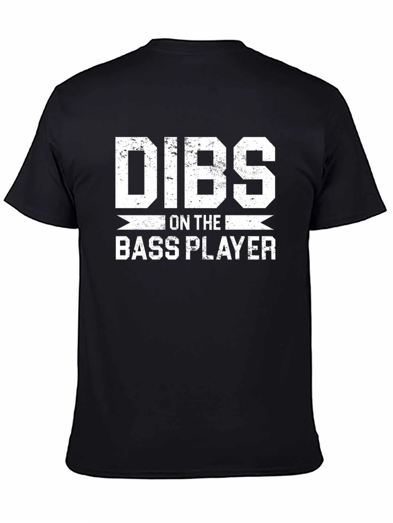 Black Dibs on the Bass Player Graphic Tee - Black view 4