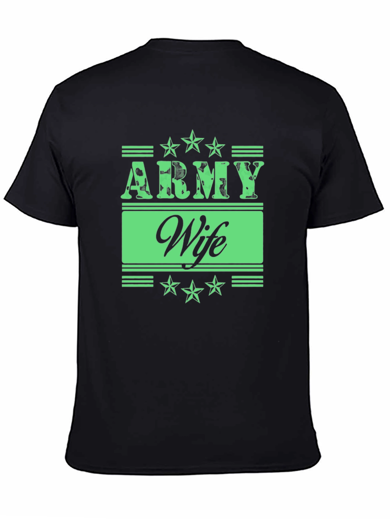 Black Army Wife Graphic Tee view 4