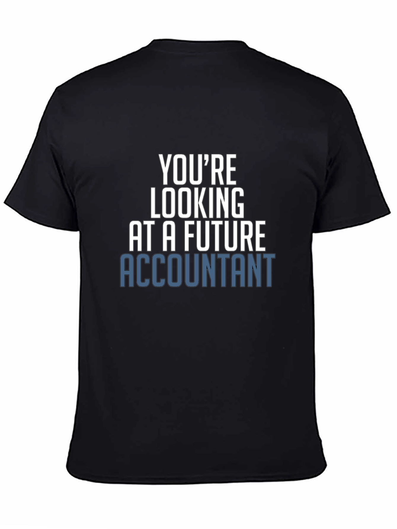Black Future Accountant Novelty T-Shirt view 4