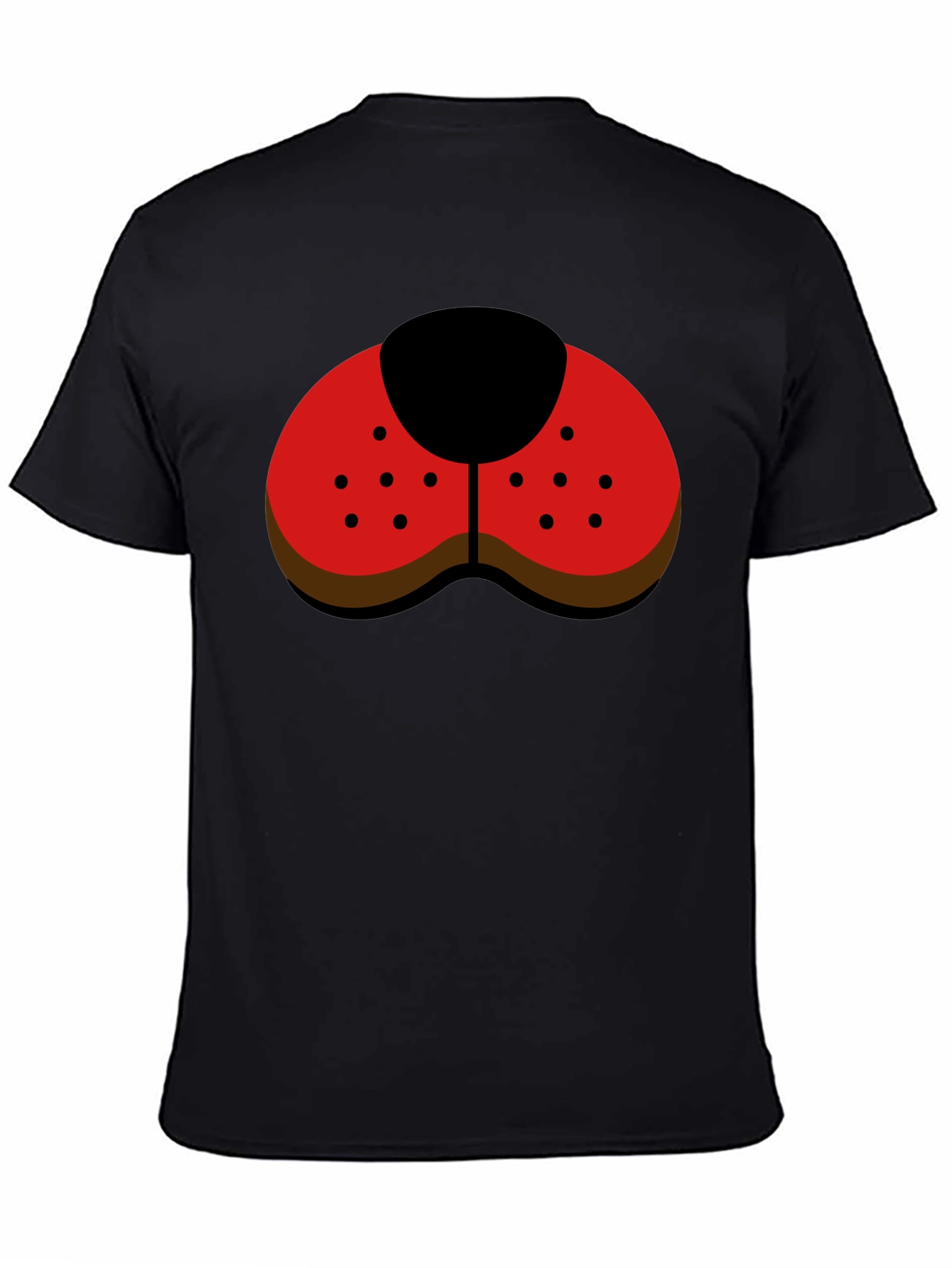 Black Ladybug Nose Graphic Tee - Black Casual Shirt view 4