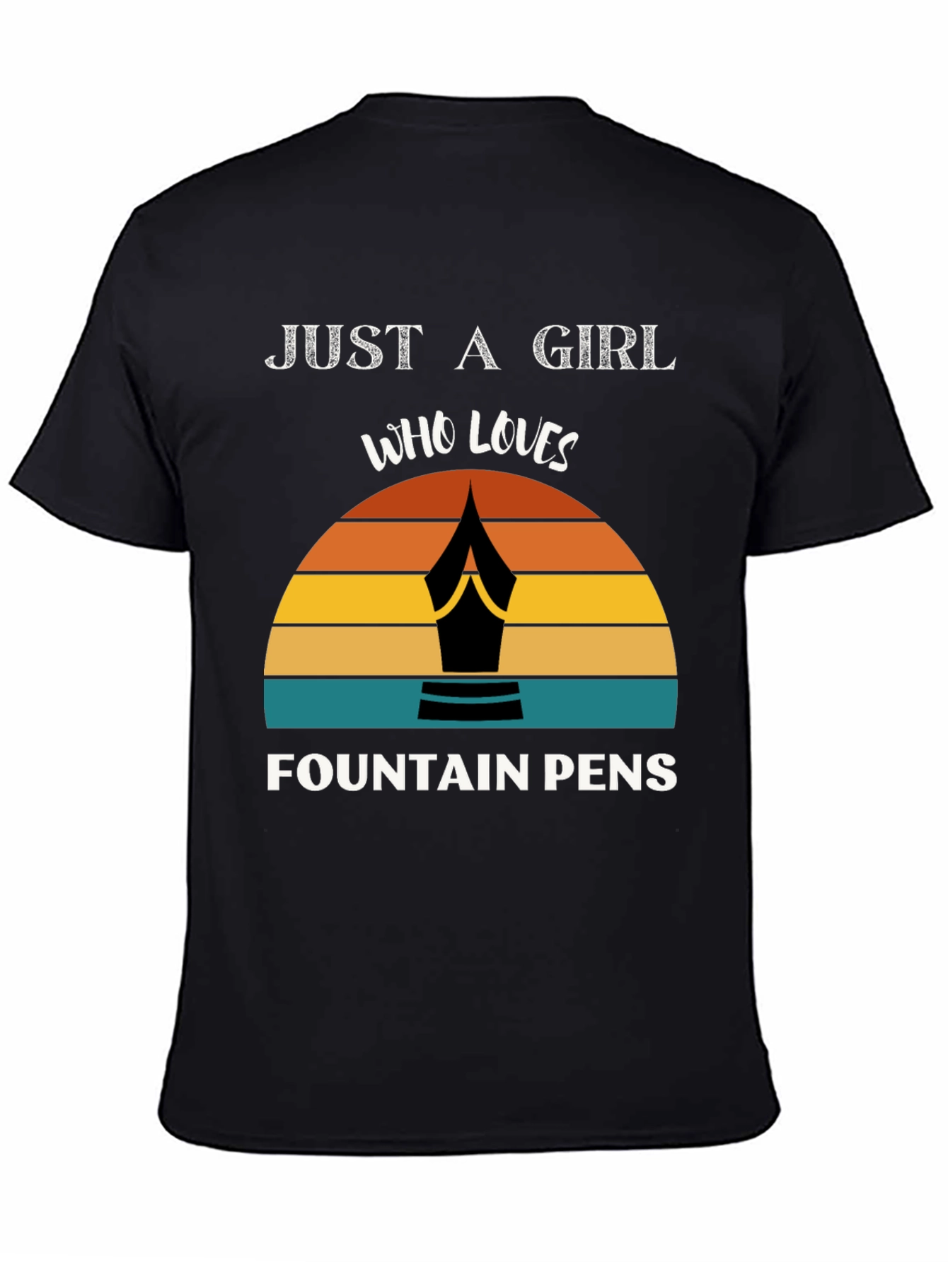 Black Fountain Pen Lover's Graphic Tee view 4