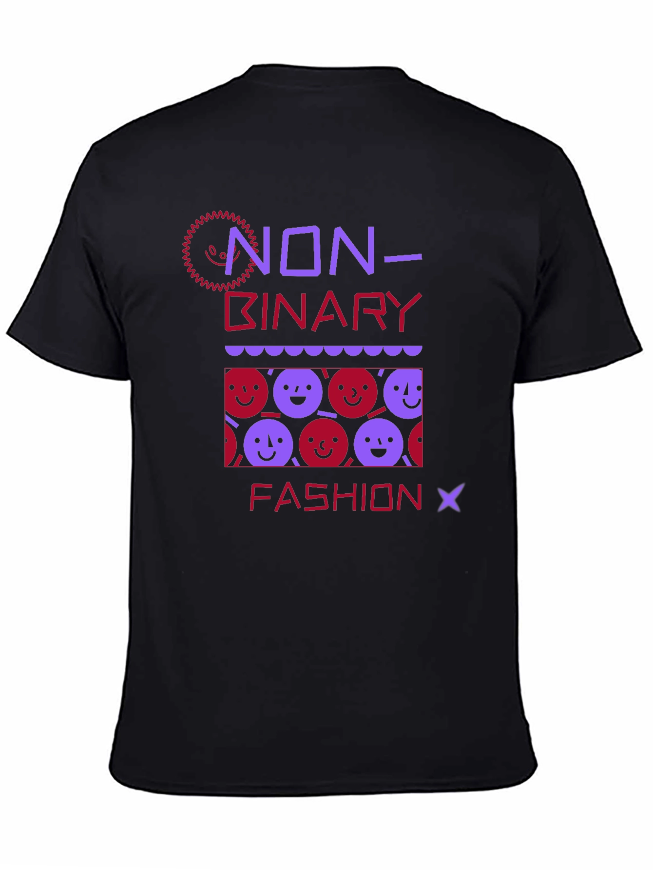 Black Non-Binary Fashion T-Shirt - Unisex  view 4