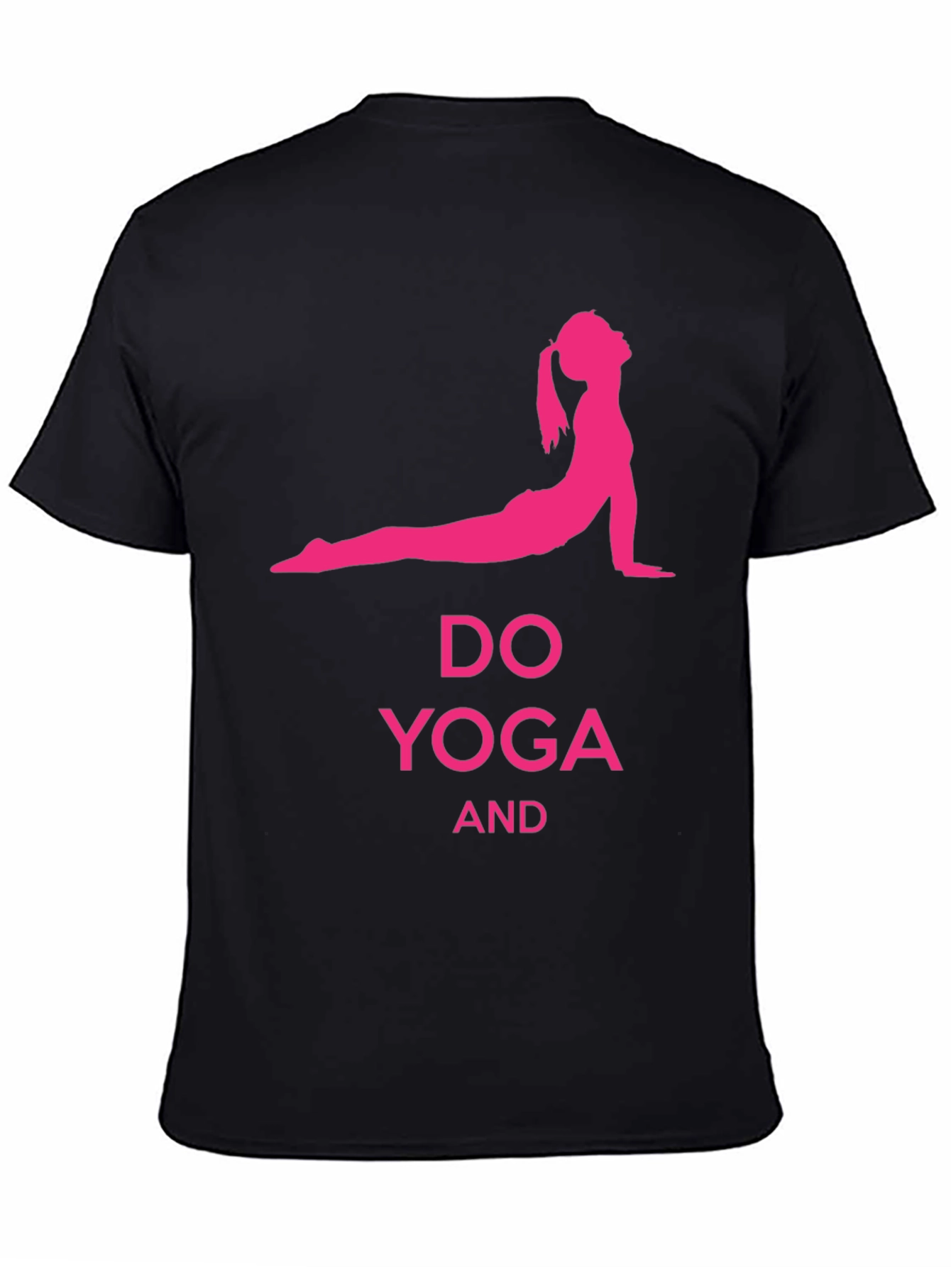 Black Yoga Pose Graphic T-Shirt view 4