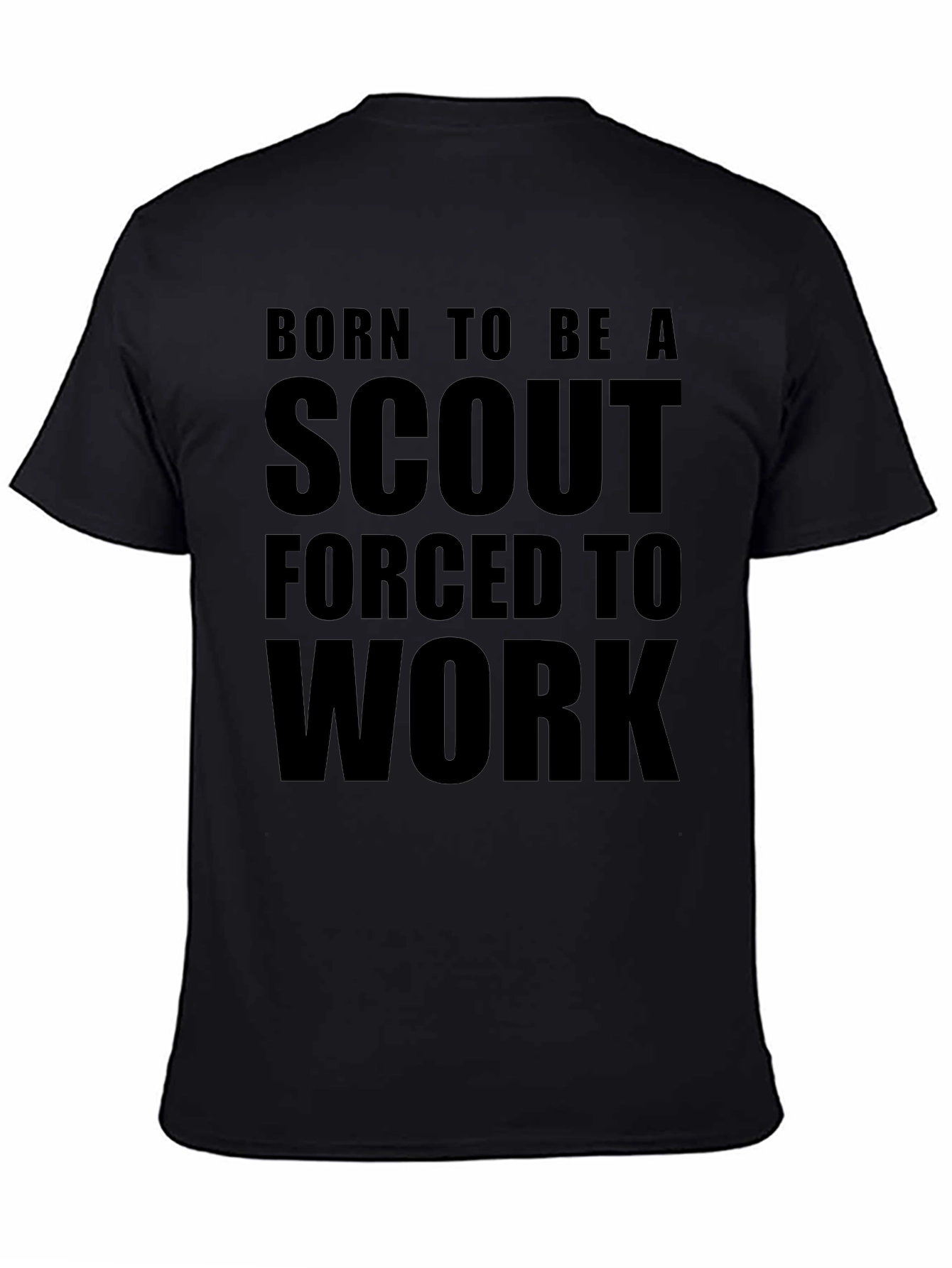 Black Born to Be a Scout T-Shirt view 4