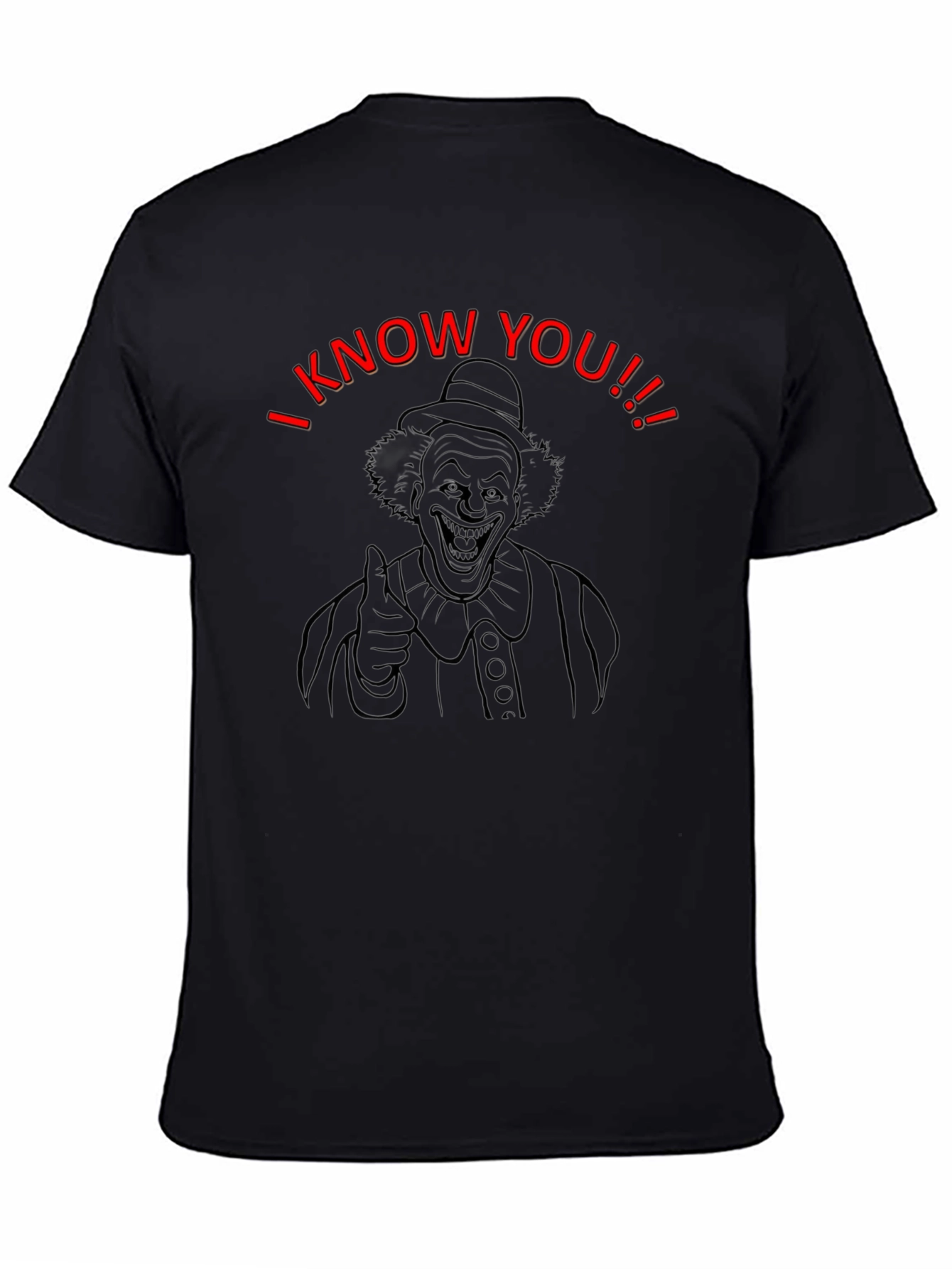 Black I Know You Clown Graphic Tee - Mens view 4