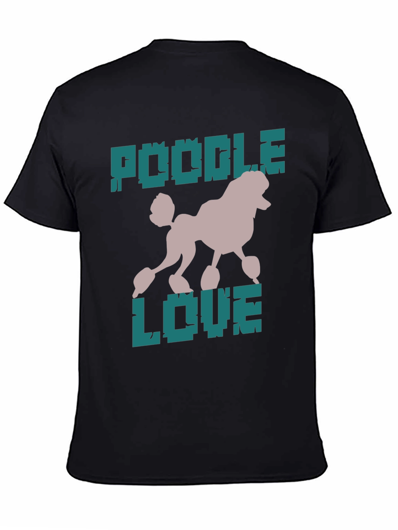Black Poodle Love Graphic T-Shirt view 4