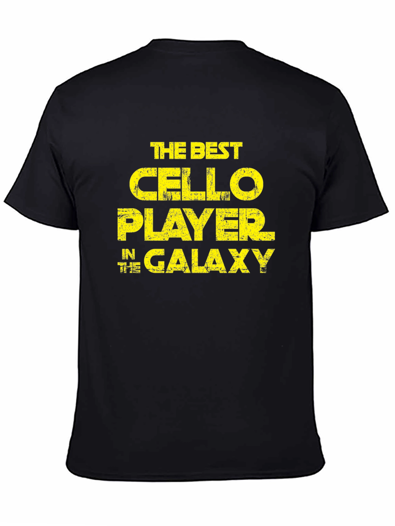 Black The Best Cello Player in The Galaxy T-Shirt view 4
