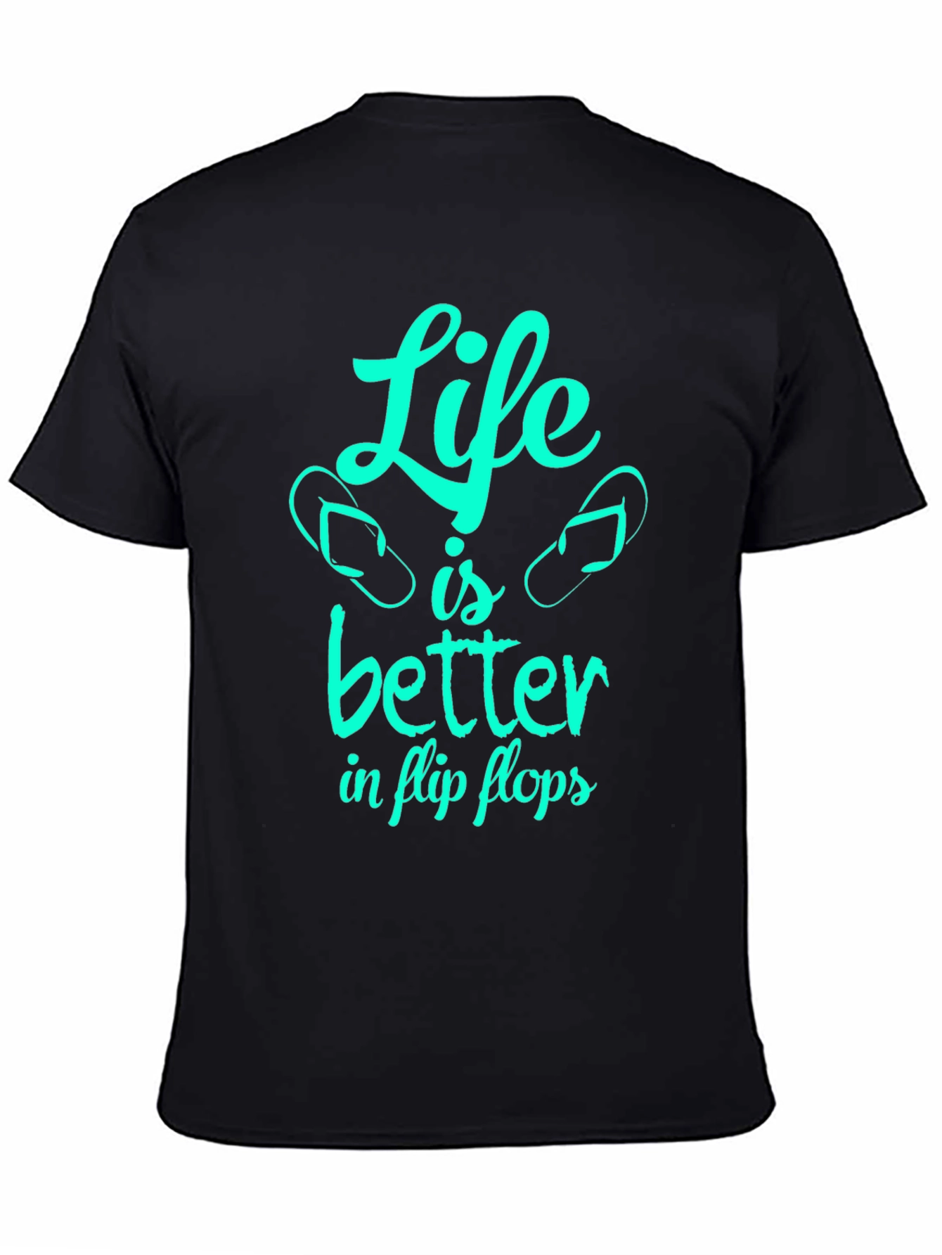 Black Life is Better in Flip Flops - Graphic T-Shirt view 4