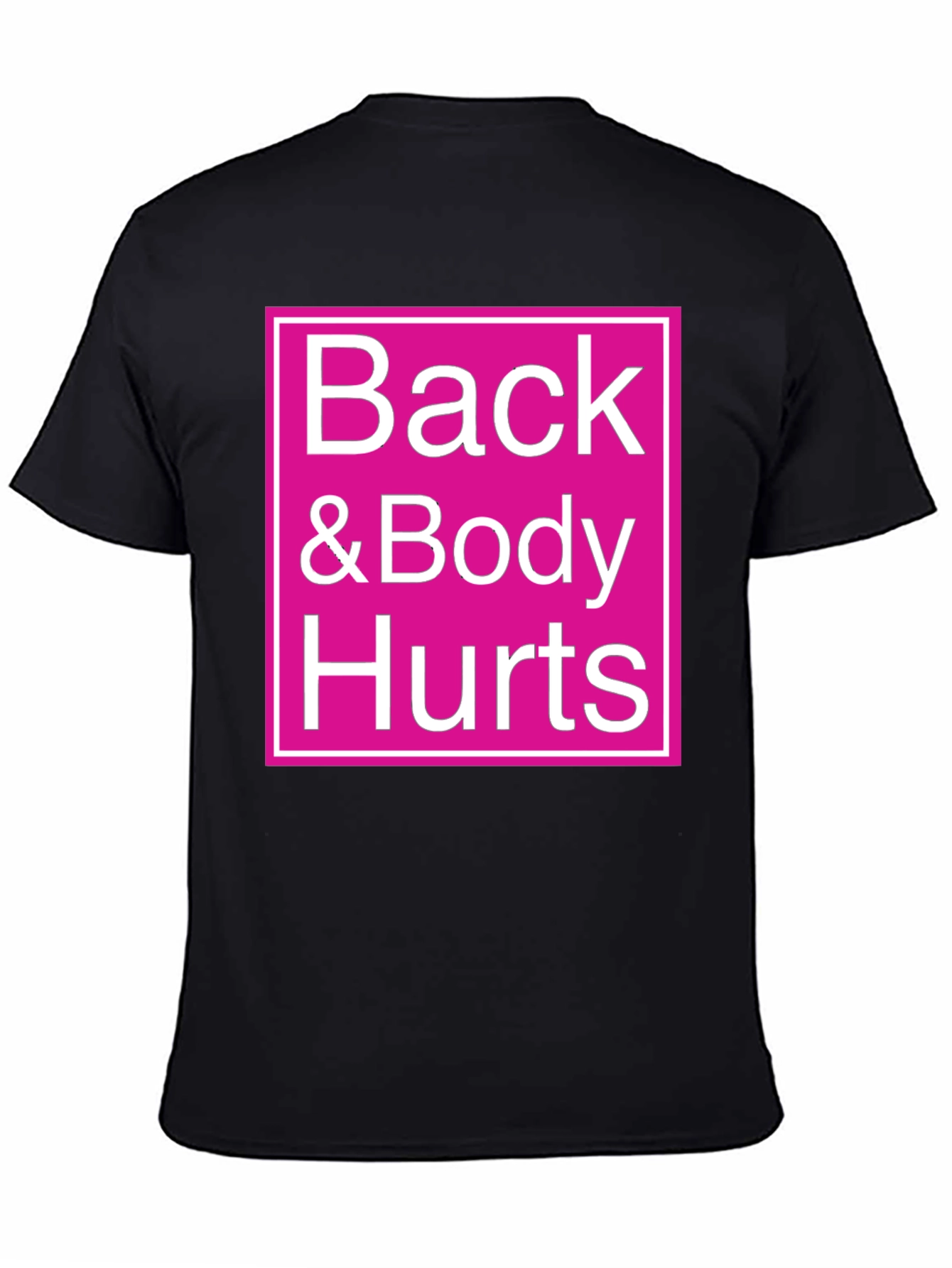 Black Back & Body Hurts Graphic Tee - Black view 4