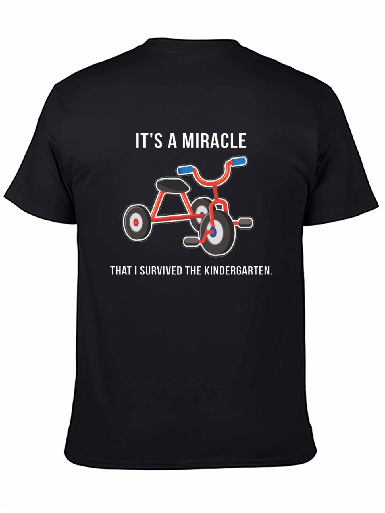 Black It's A Miracle Kindergarten Survivor T-Shirt view 4