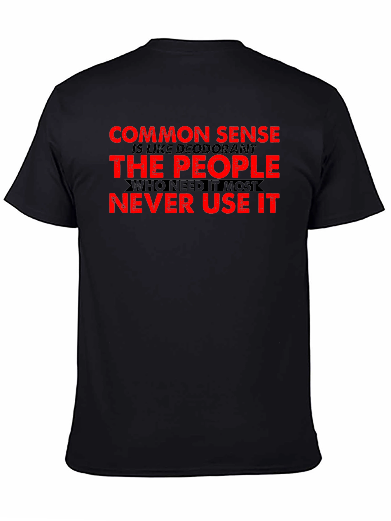 Black Common Sense Deodorant Graphic Tee view 4