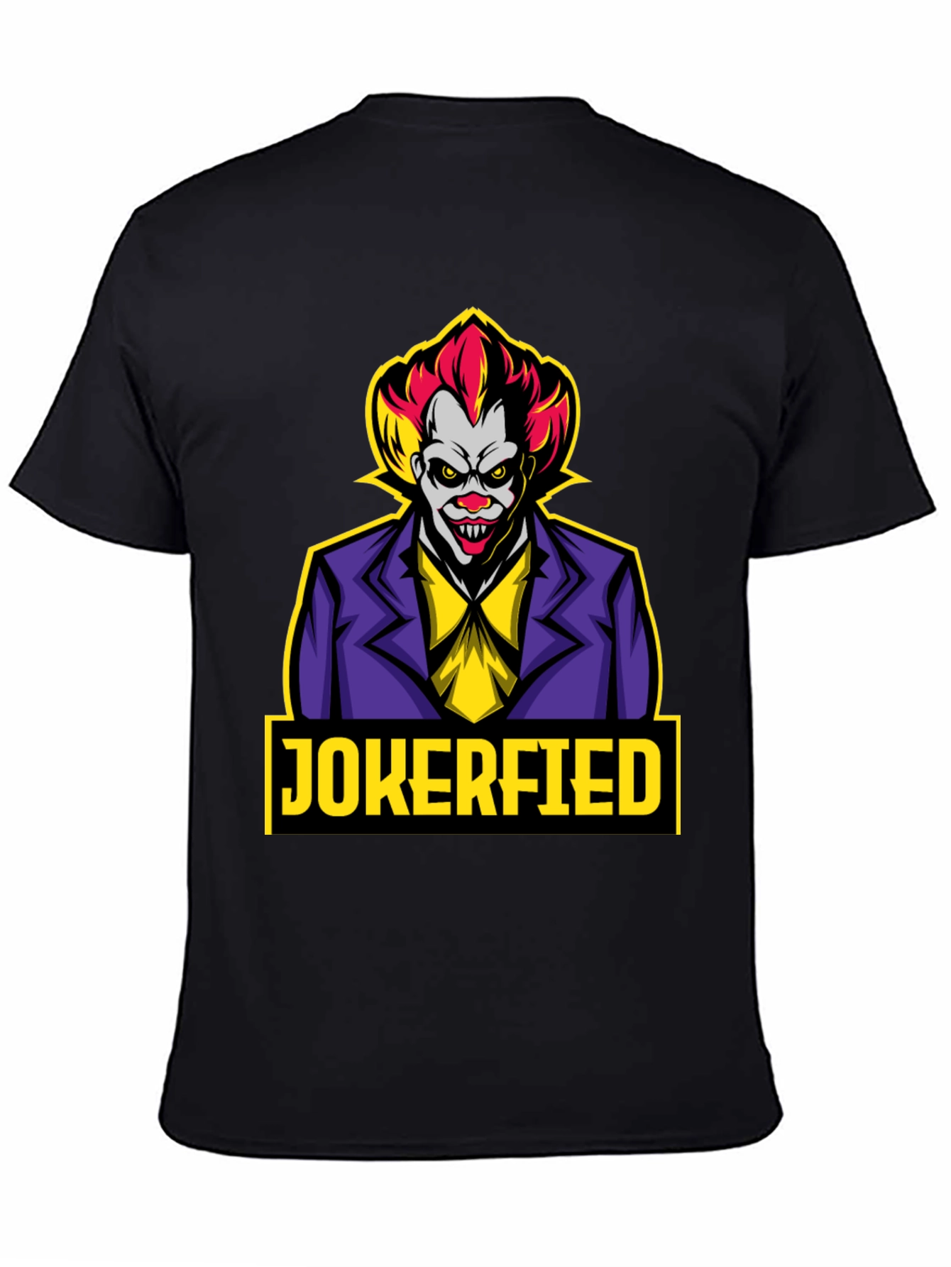 Black Jokerfied T-Shirt - Clown Graphic Tee view 4