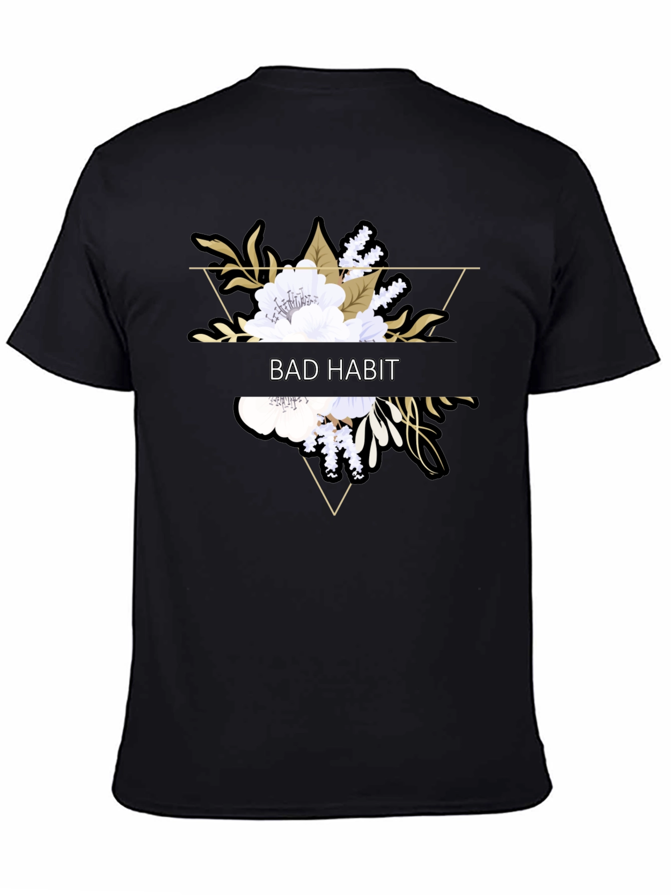 Black Bad Habit Floral Graphic Tee view 4