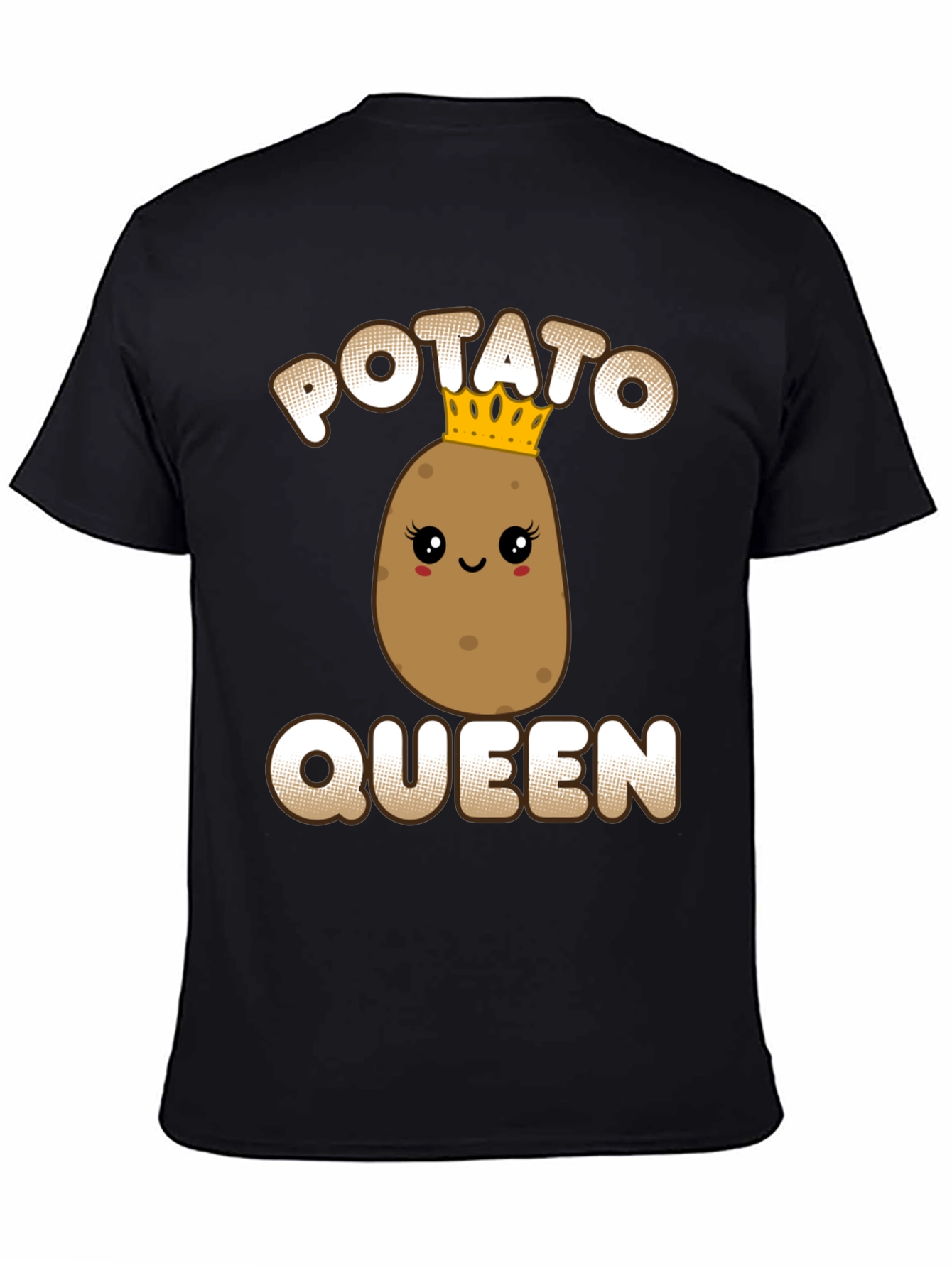 Black Potato Queen Graphic Tee - Funny T-Shirt view 4