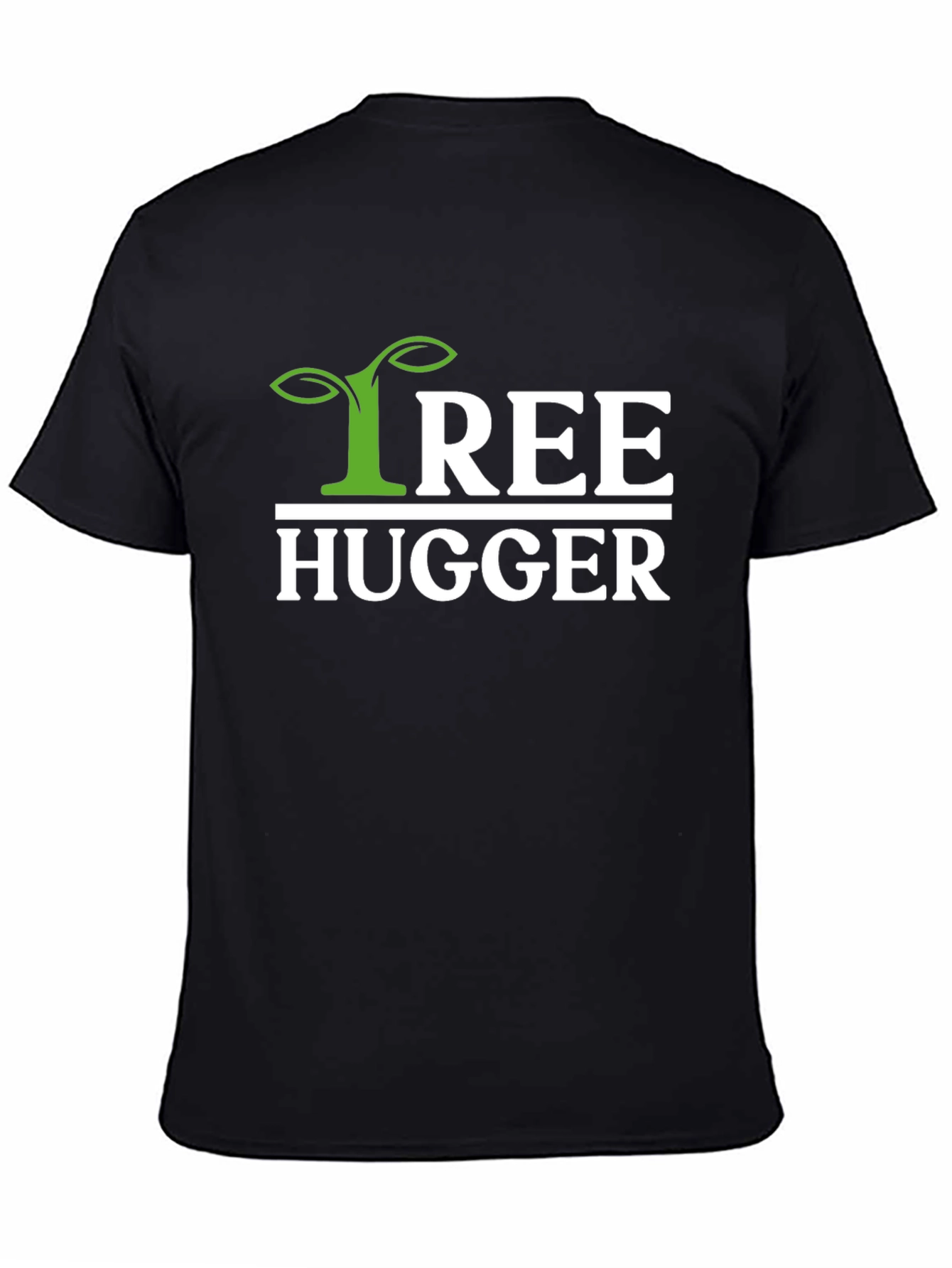 Black Tree Hugger Graphic Tee - Eco-Friendly Design view 4
