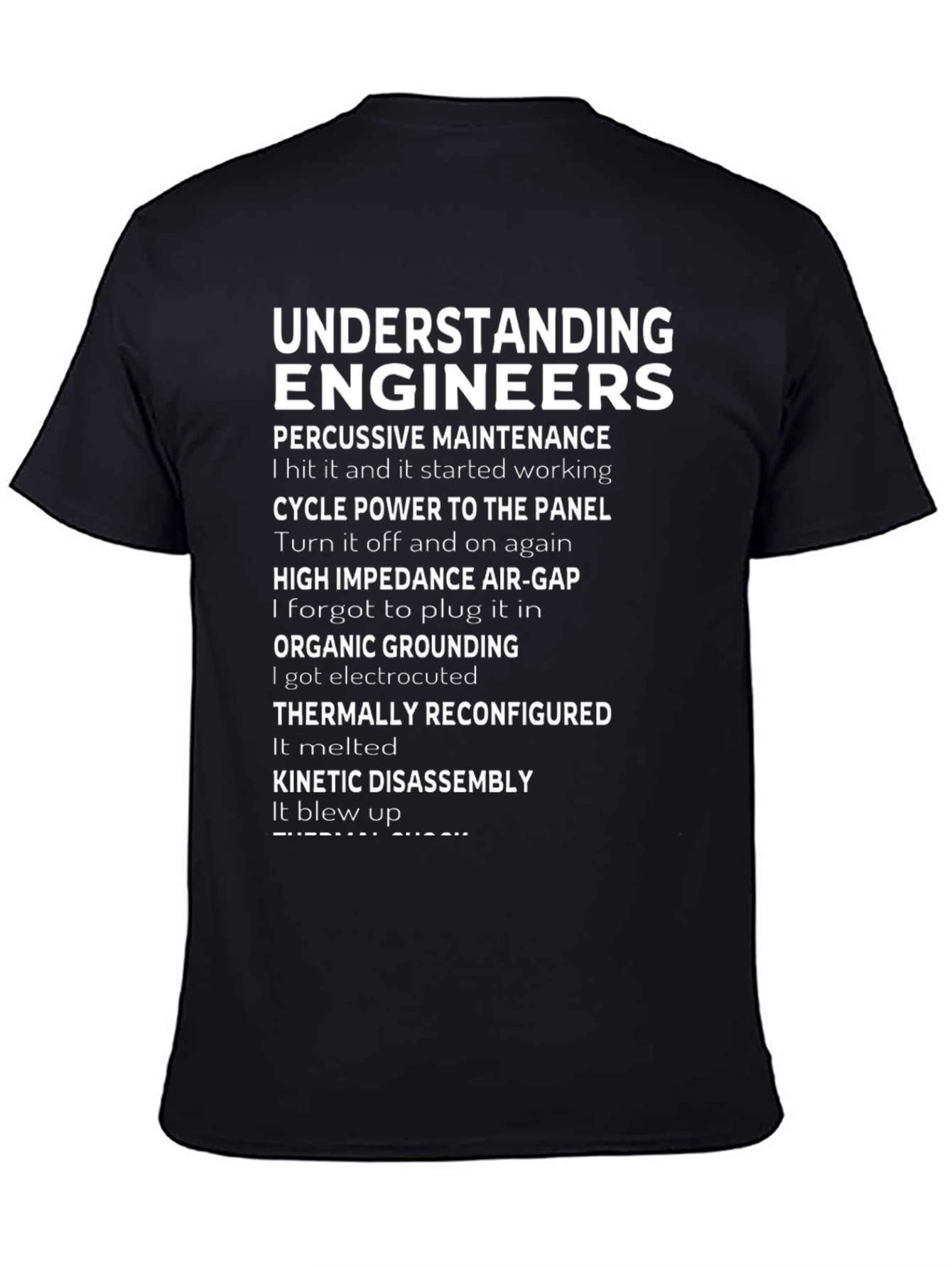 Black Understanding Engineers Black T-Shirt view 4