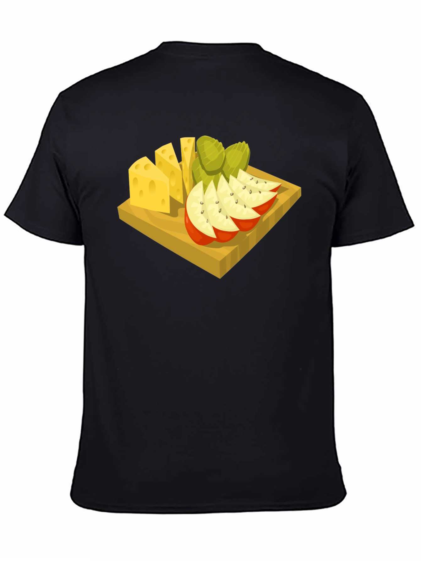Black Cheese & Fruit Graphic Tee - Food Lover's Delight view 4