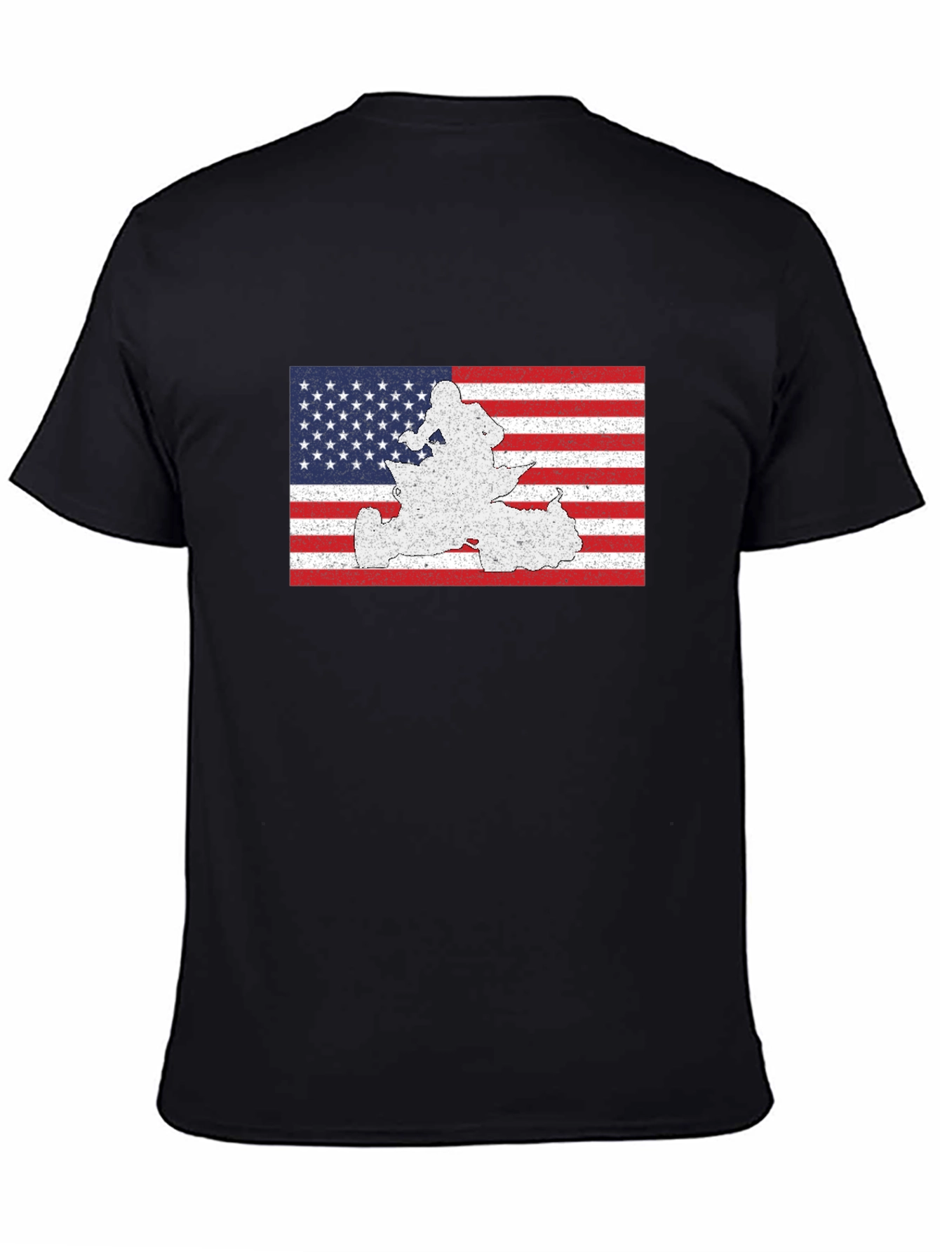 American Flag Snowmobile Graphic T-Shirt - 4