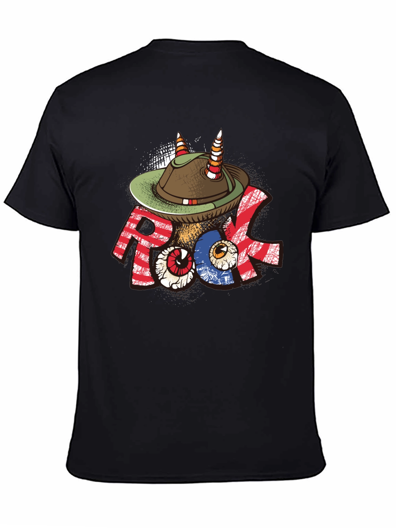 Black Rock Music Hat T-Shirt view 4