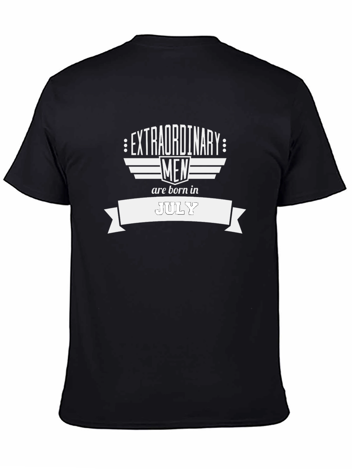 Black Extraordinary Men Born in July T-Shirt view 4