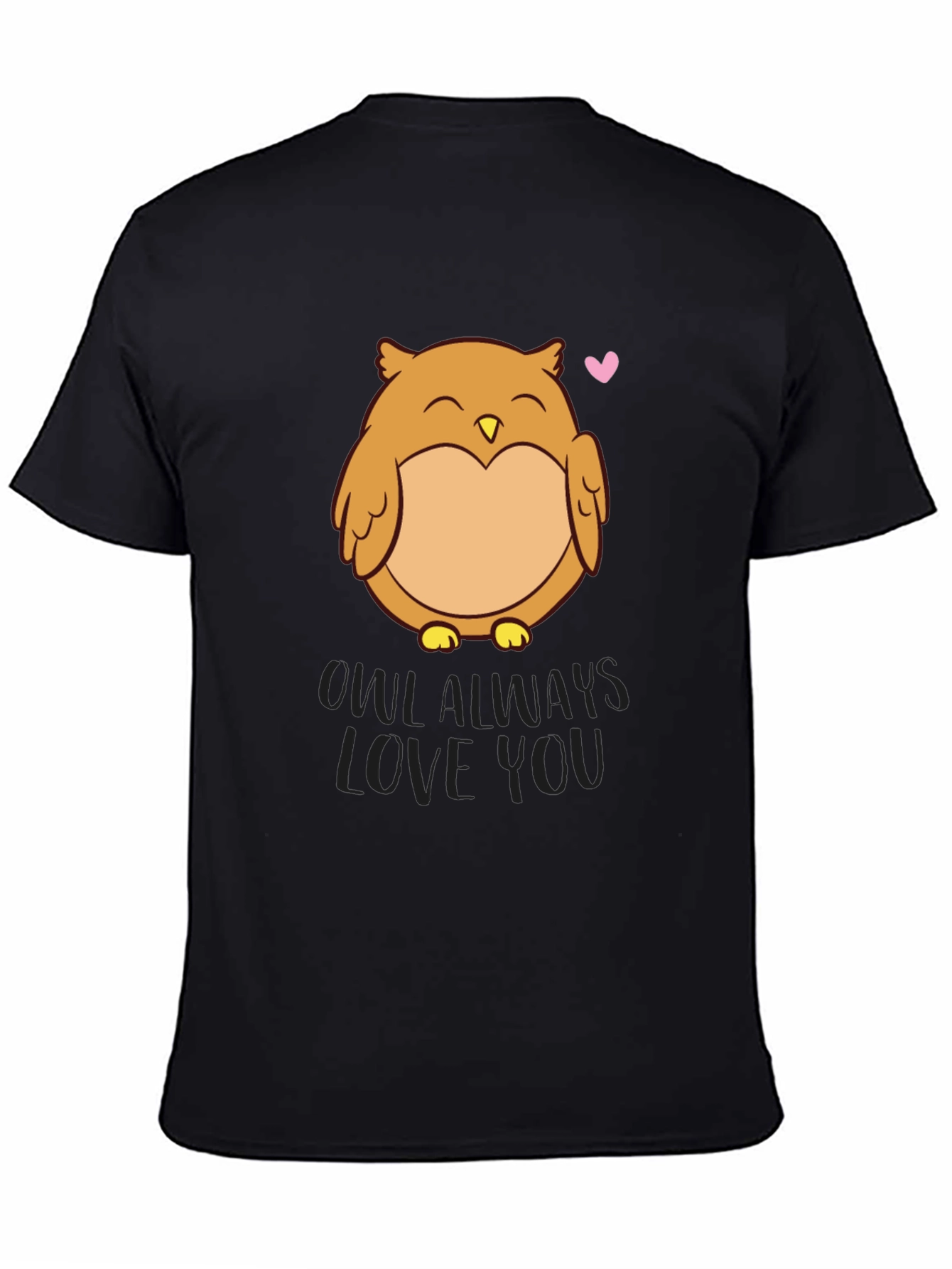 Black Owl Always Love You Black T-Shirt view 4